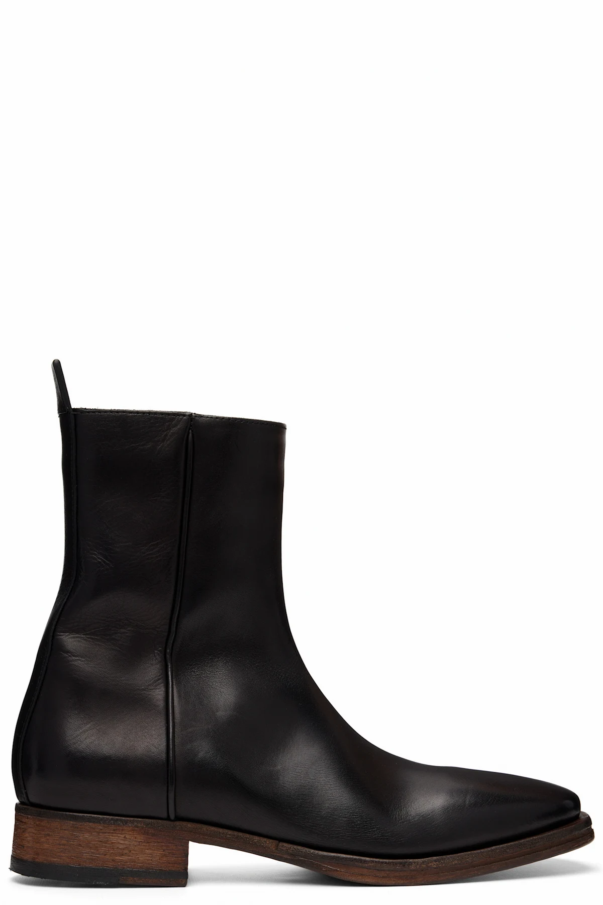 Black Leather Ankle Boot