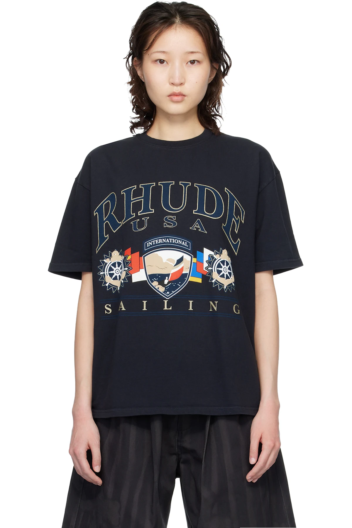 Black USA Sailing Icon T-shirt
