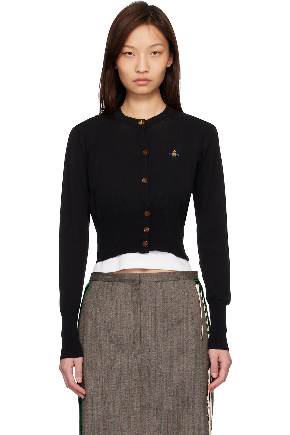 Black Bea Cropped Cardigan