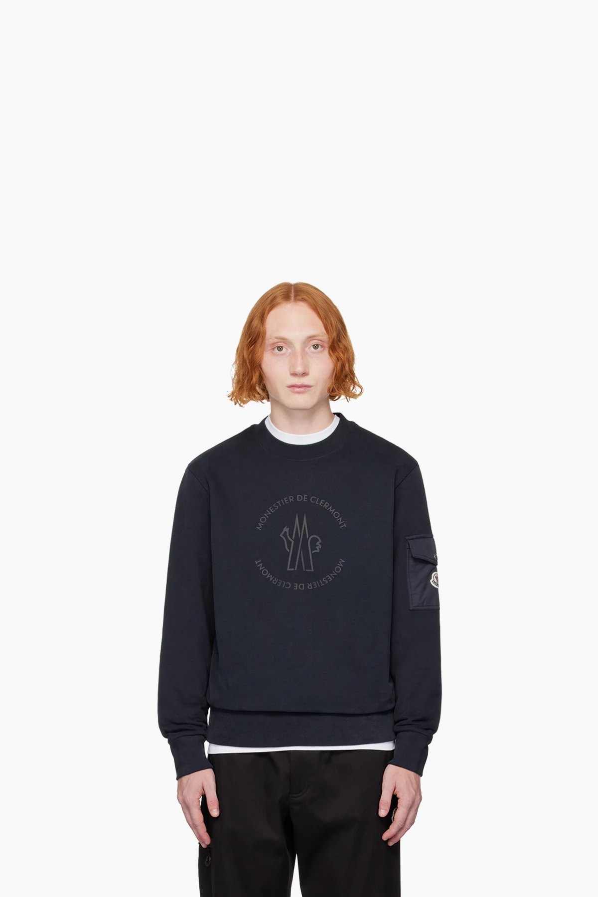 Navy Bonded-Logo Sweatshirt