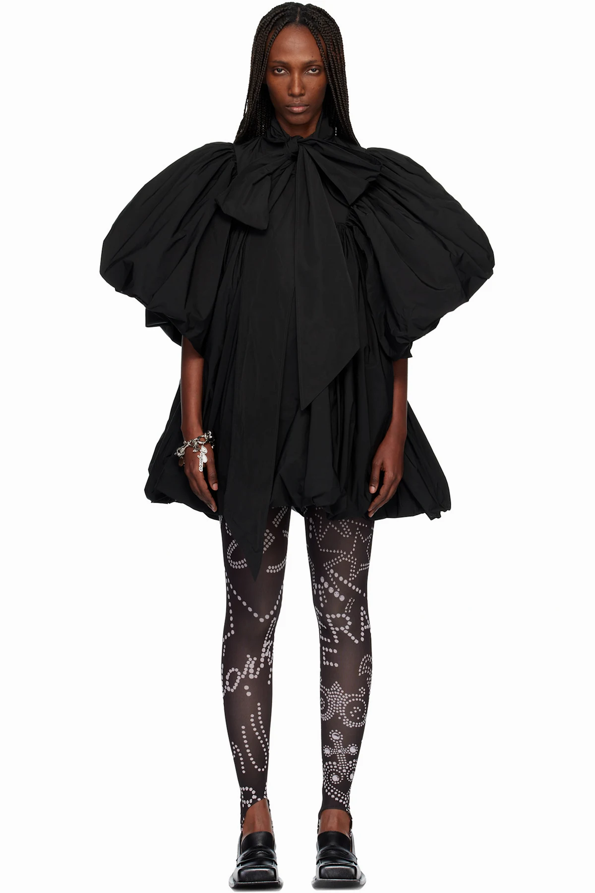 Black Pouf Minidress