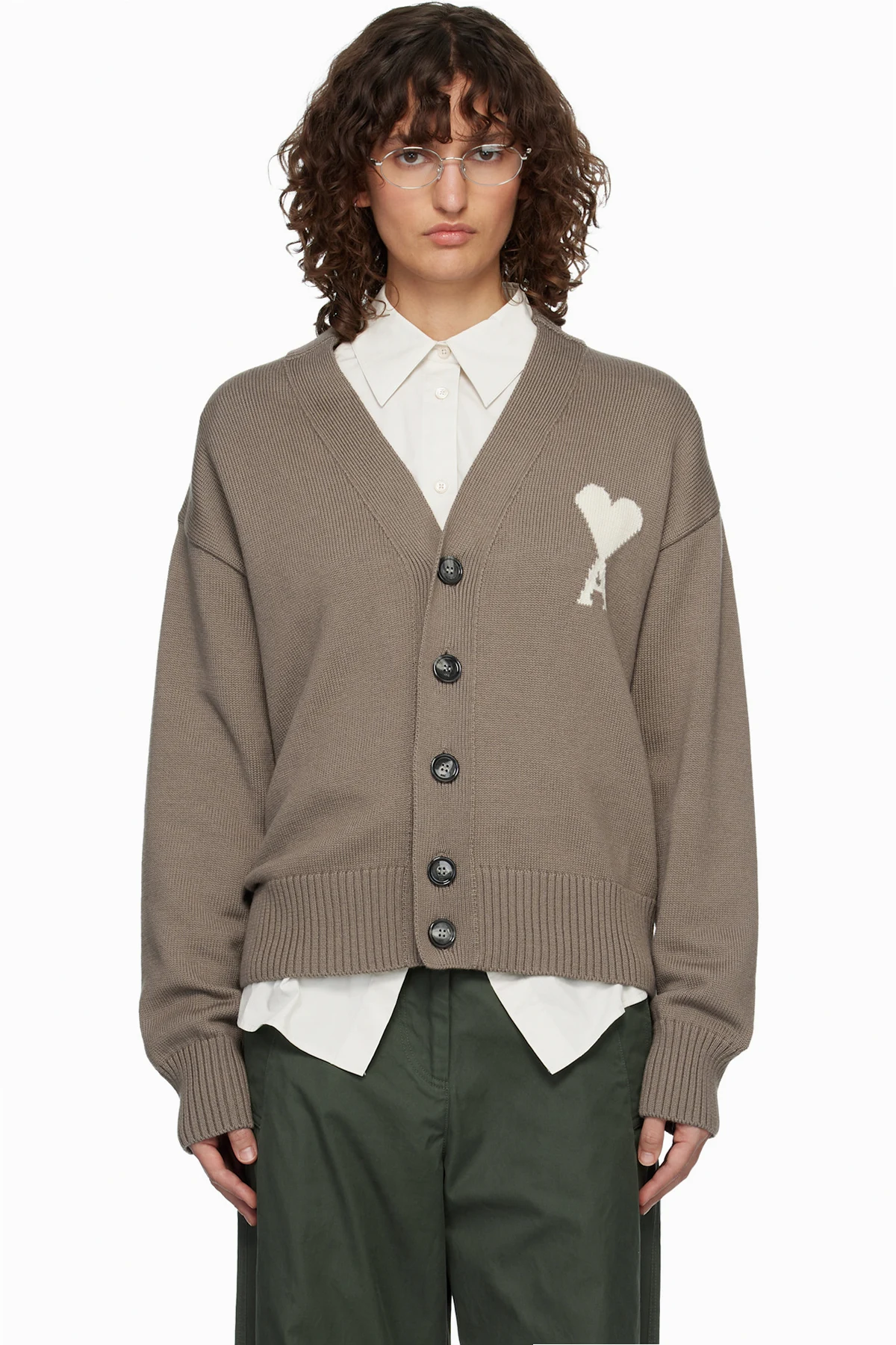 Taupe Wool Ami de Coeur Cardigan