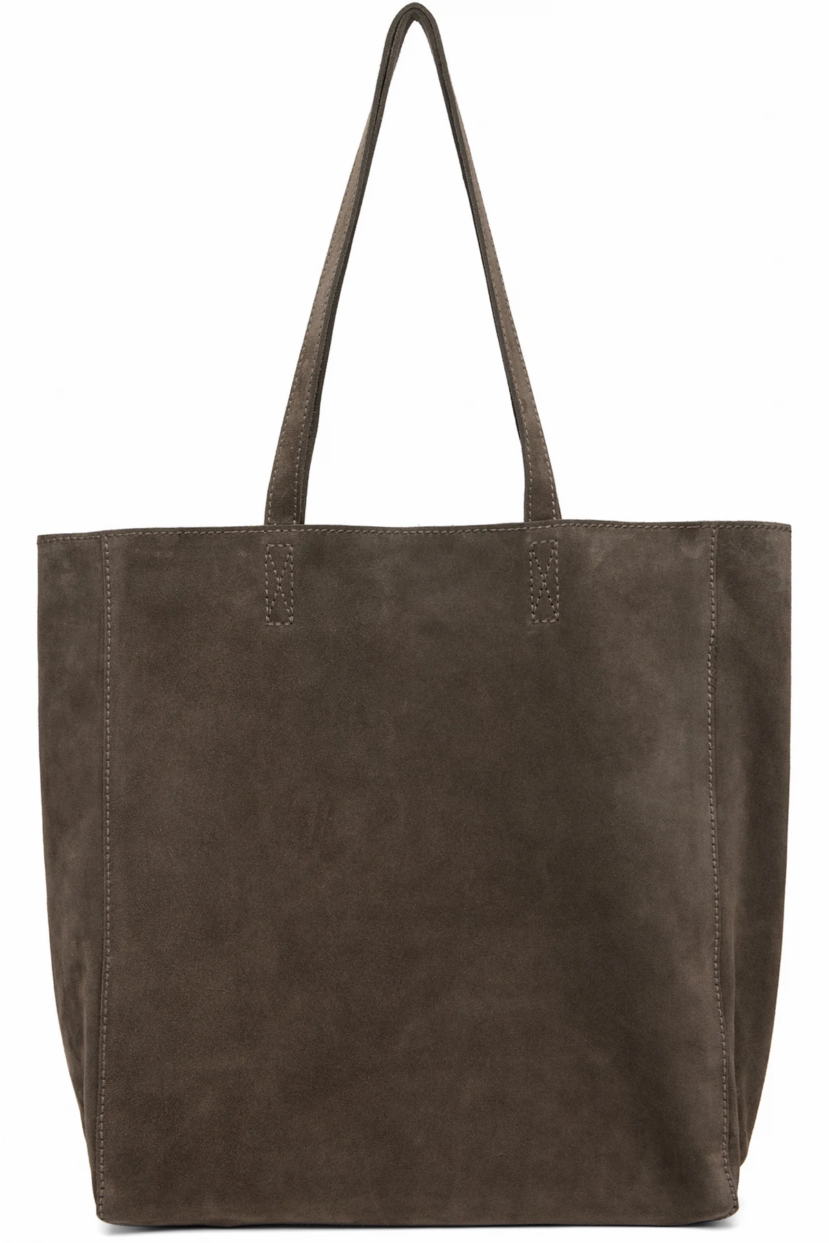 Brown Cou Suede Shopper Tote