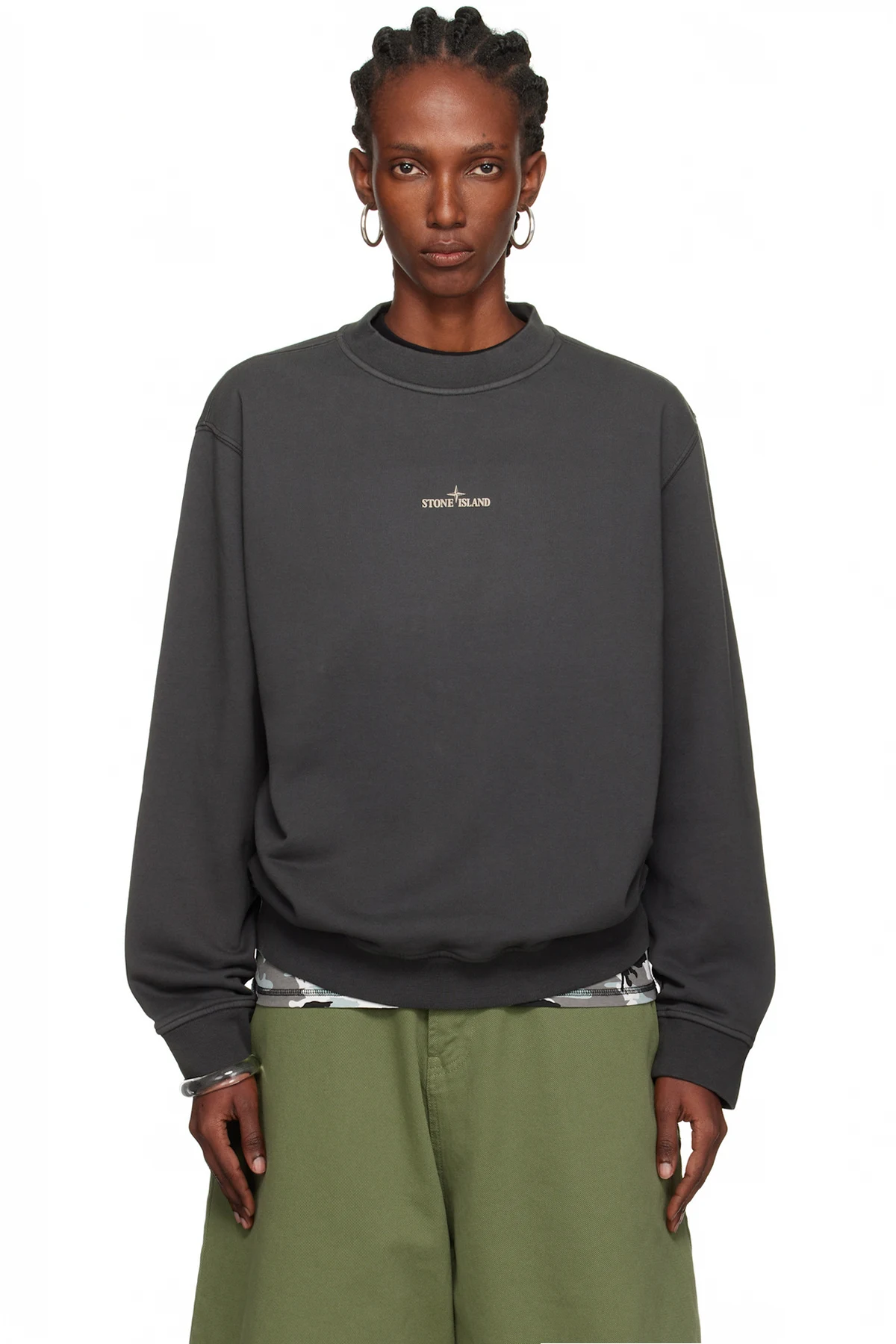 Gray 6100018 Cotton Fleece Sweatshirt