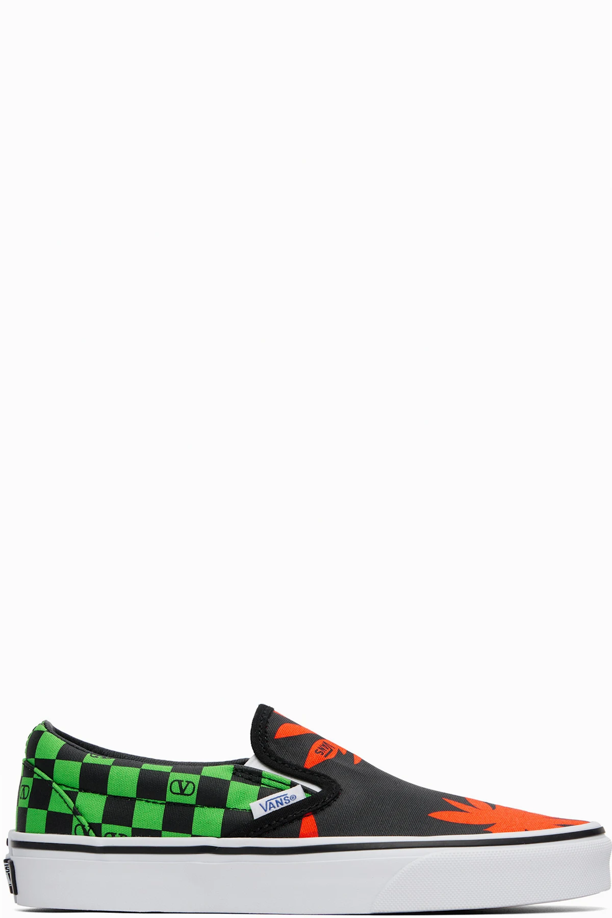 Black & Green Vans Edition VLogo Checkerboard Sneakers