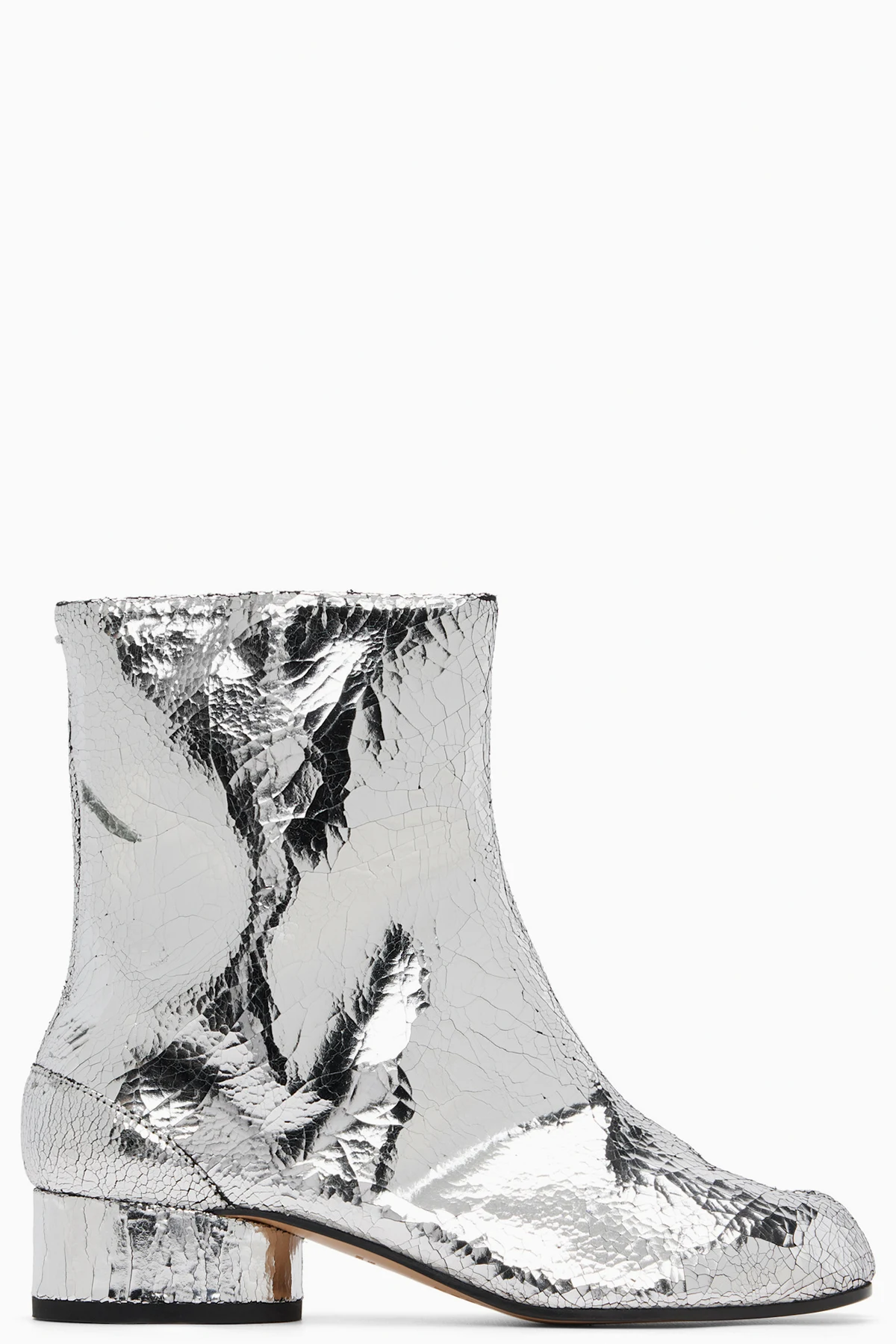 Silver Tabi Mirror Boots
