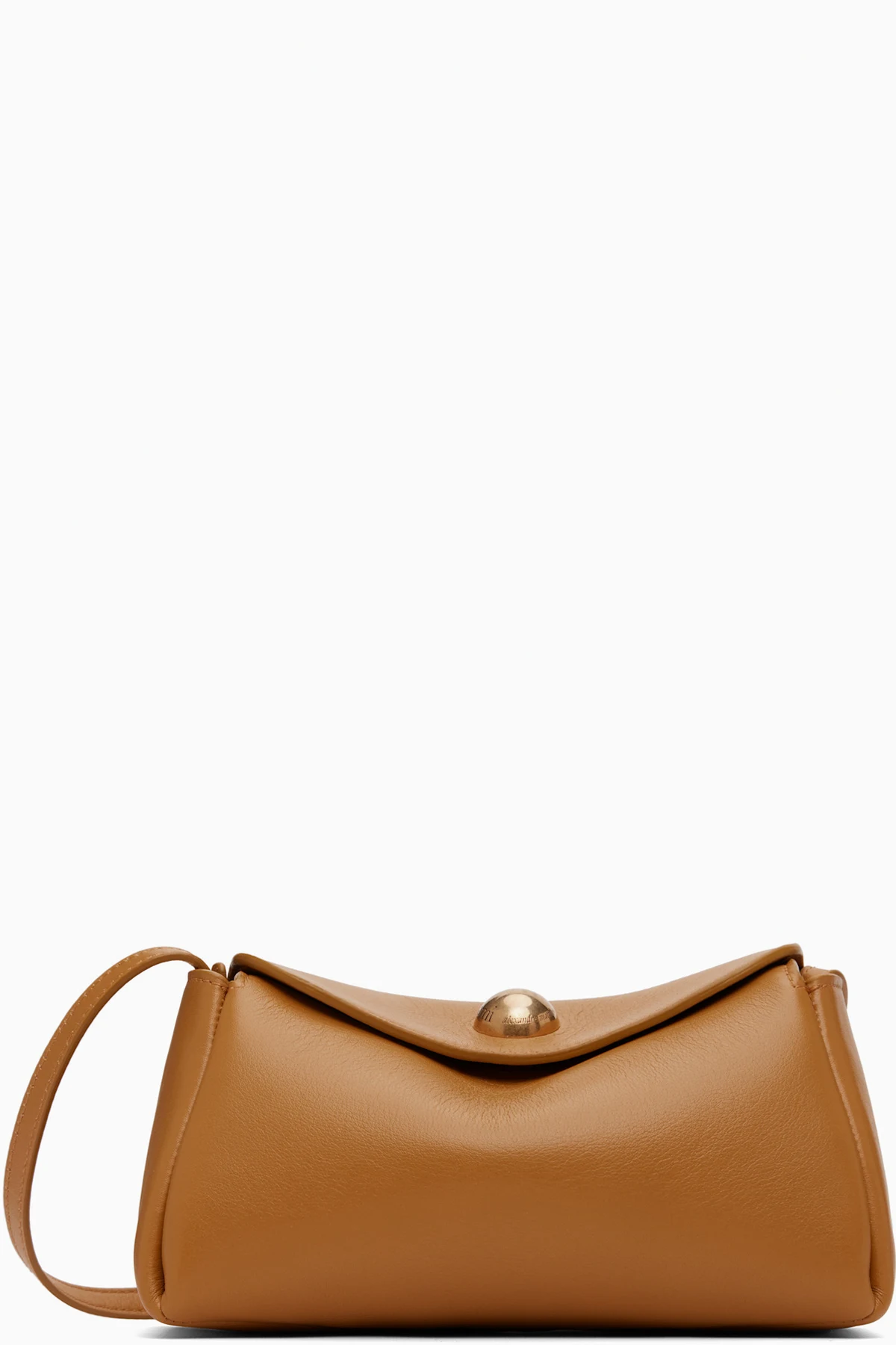 Tan Calfskin Leather Mini Carrousel Bag