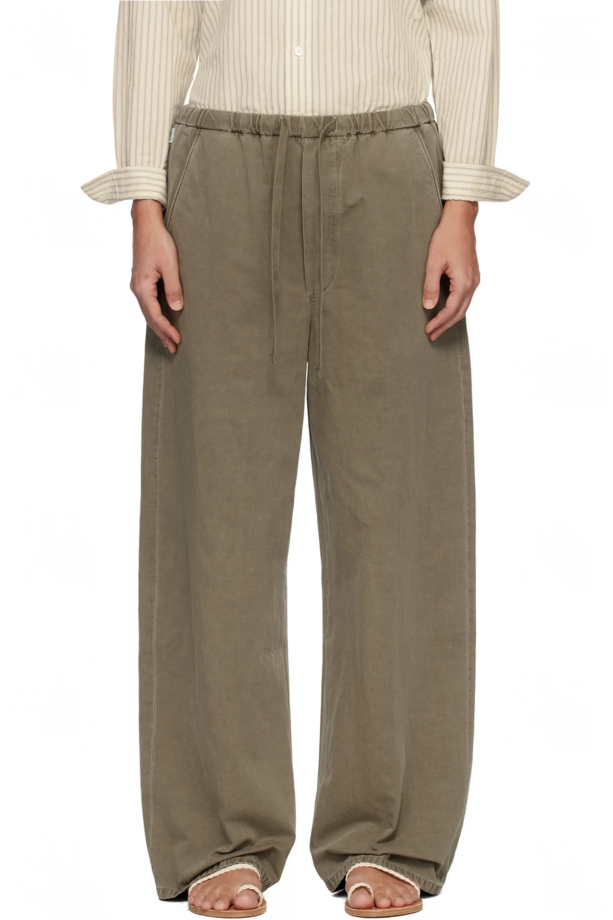 Khaki Aurora Pull On Trousers