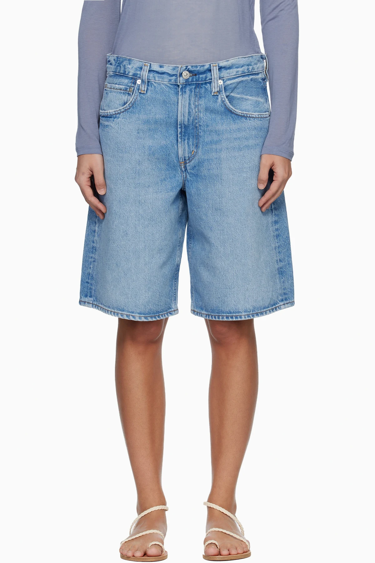 Blue Court Denim Shorts