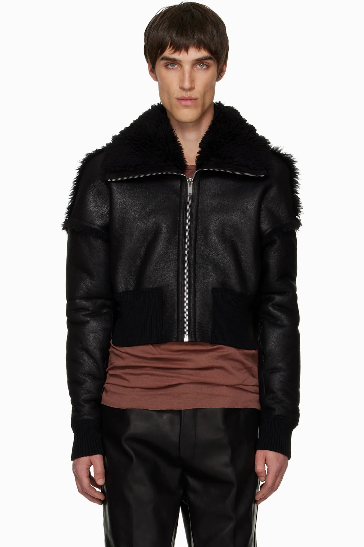 Black Concordians Dracucollar Shearling Jacket