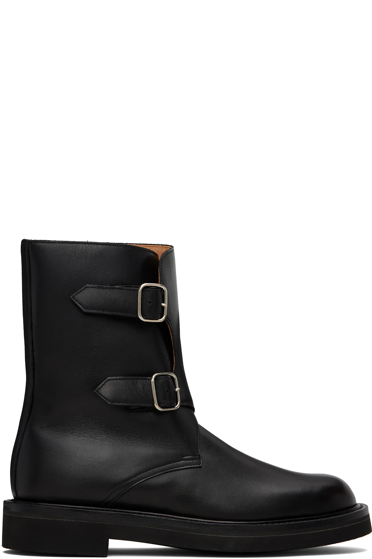 Black Leather Work Boots
