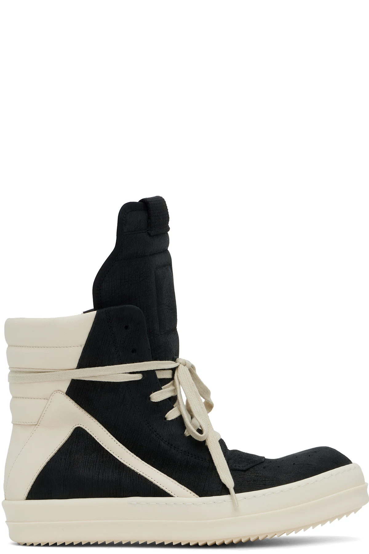 Black & Off-White Hollywood Geobasket Sneakers