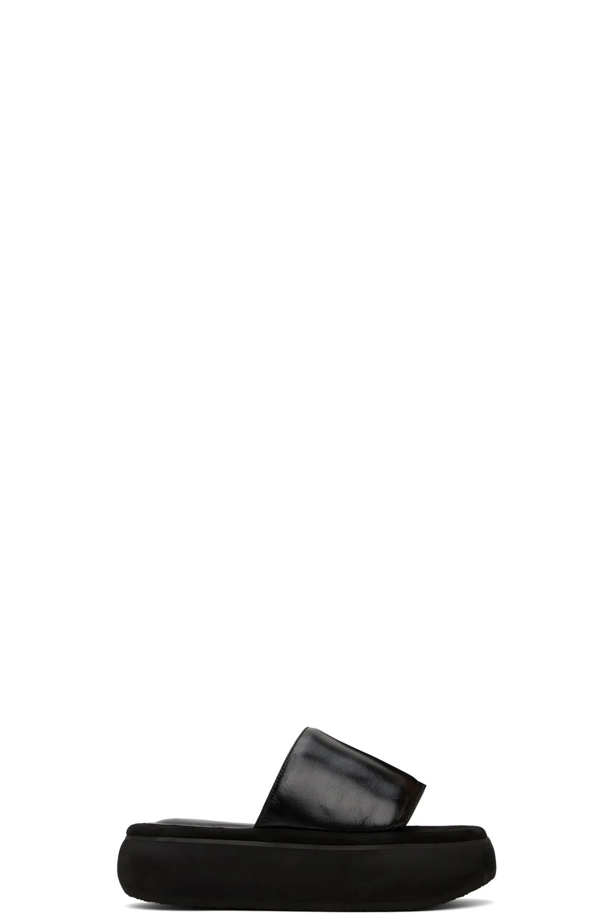Black Boat Padded Slides