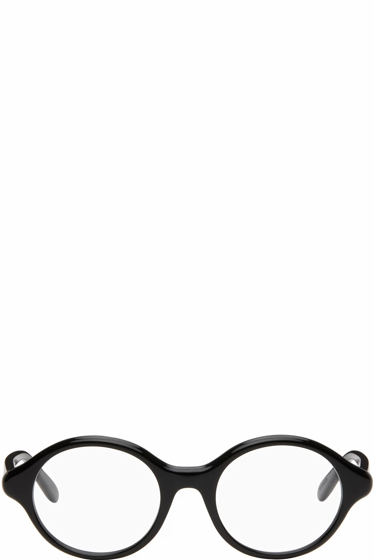 Black Slim Round Glasses
