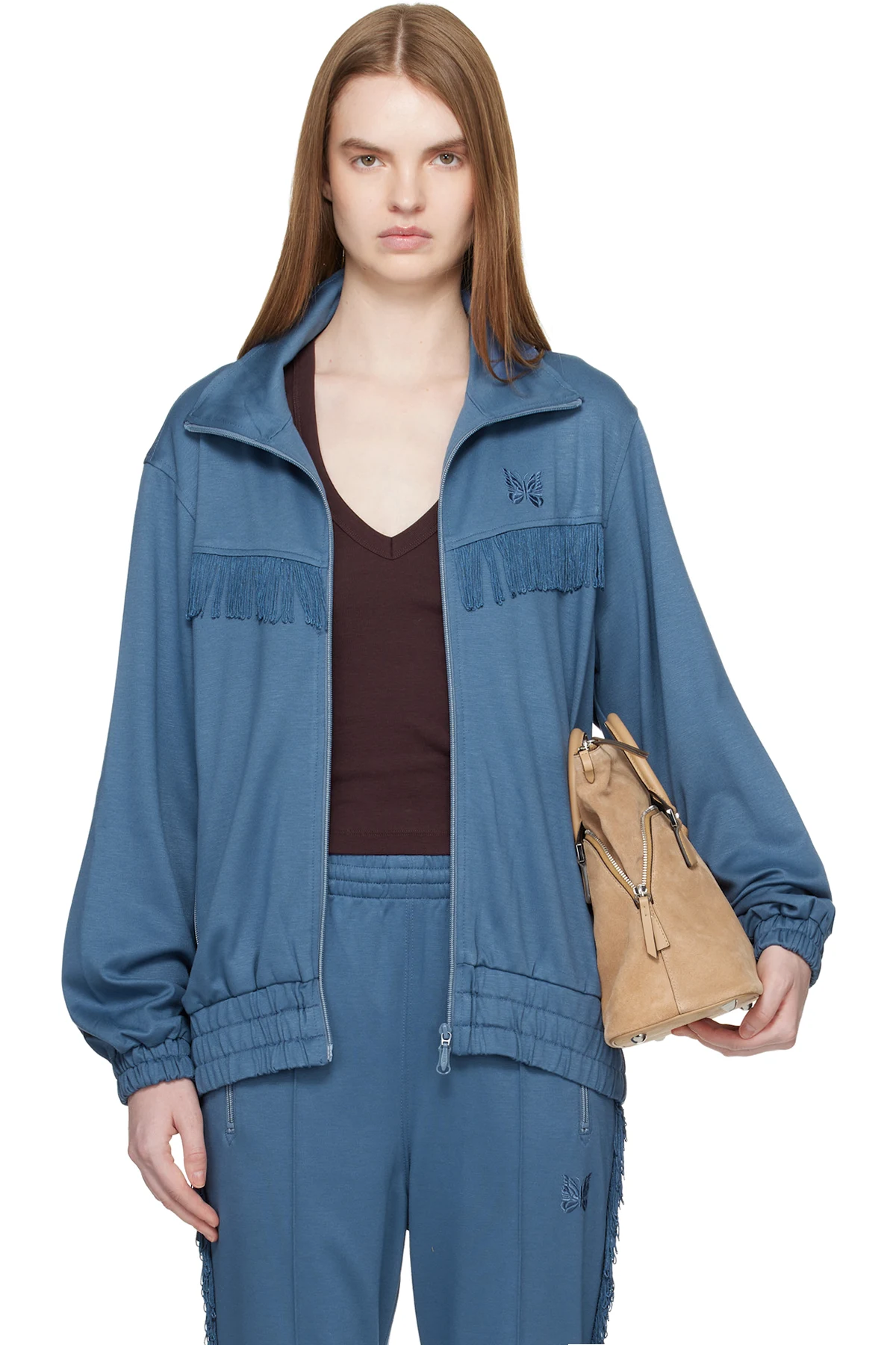 Blue Fringe Track Jacket