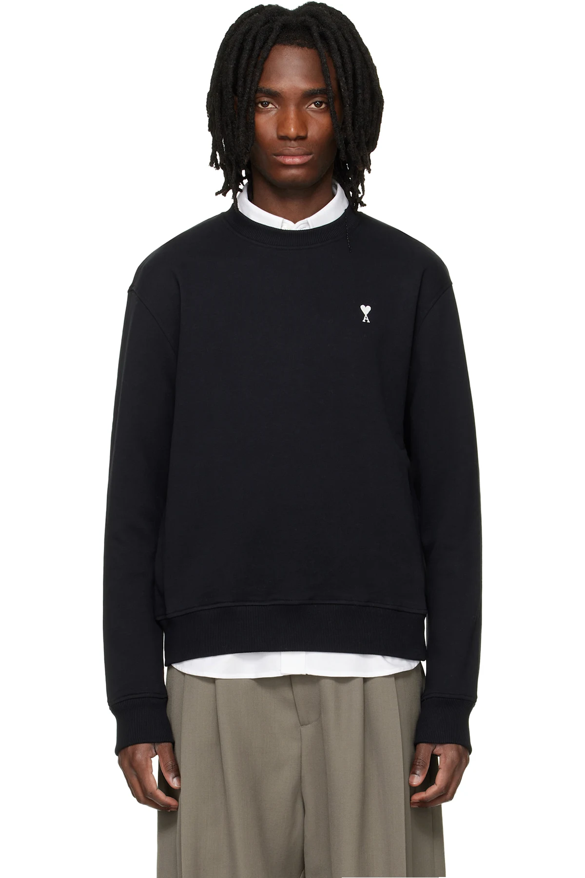 Black Cotton Ami de Coeur Sweatshirt