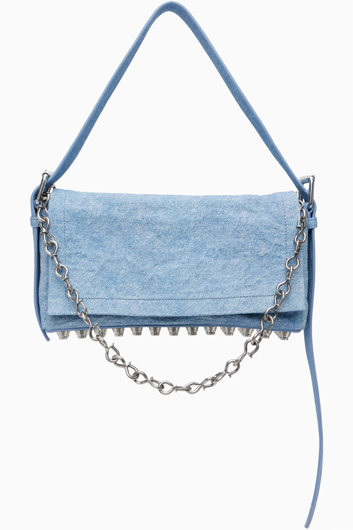 Blue Denim Ricco Medium Flap Bag