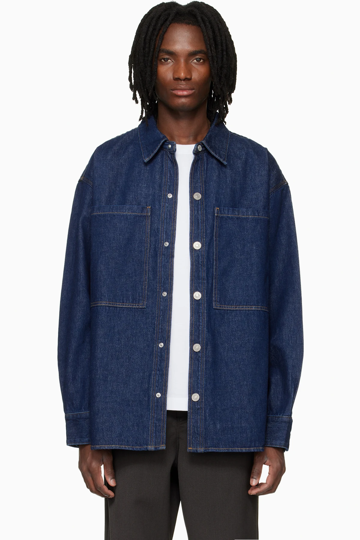 Navy Atticus Denim Shirt