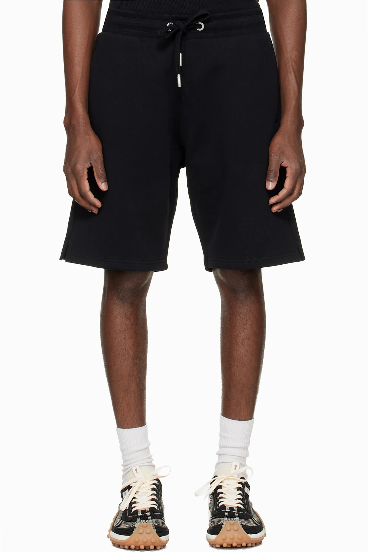Black Cotton Ami de Coeur Shorts