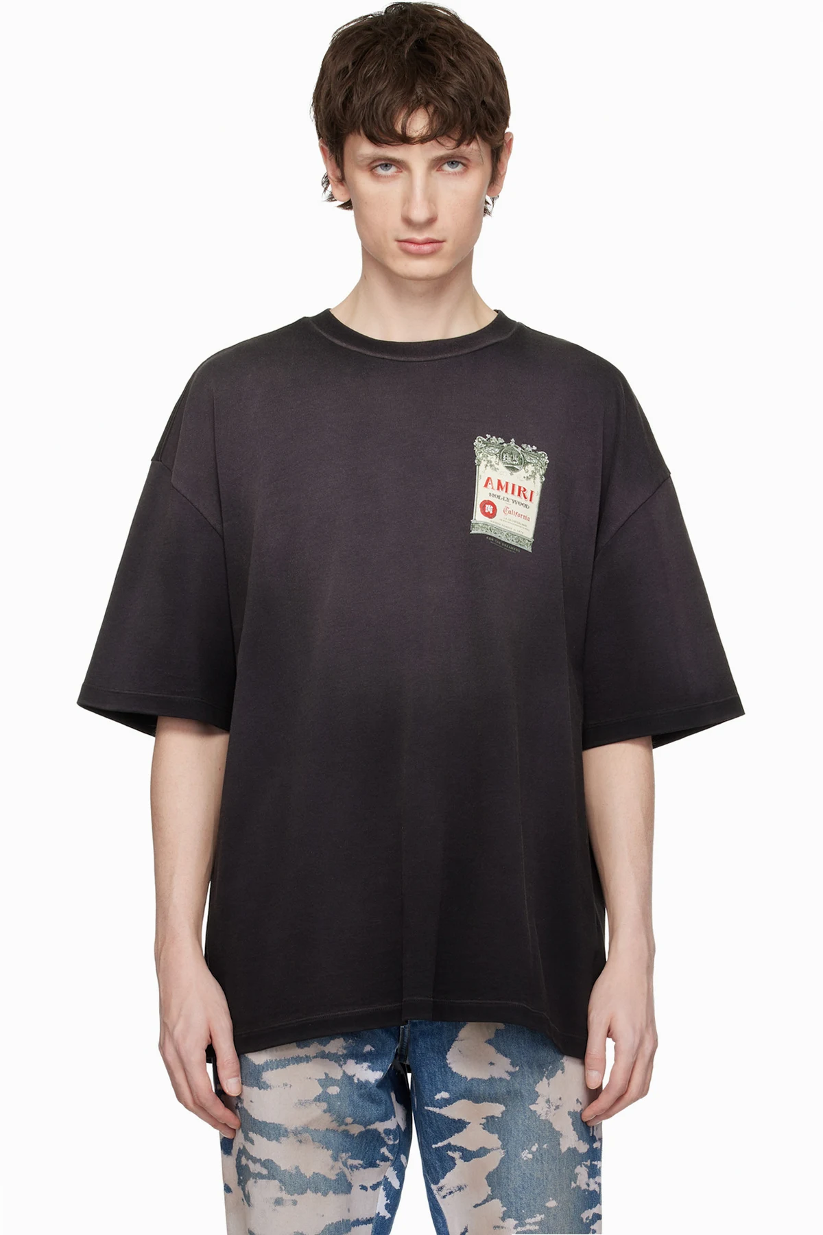 Black Chateau Stamp Oversized T-shirt