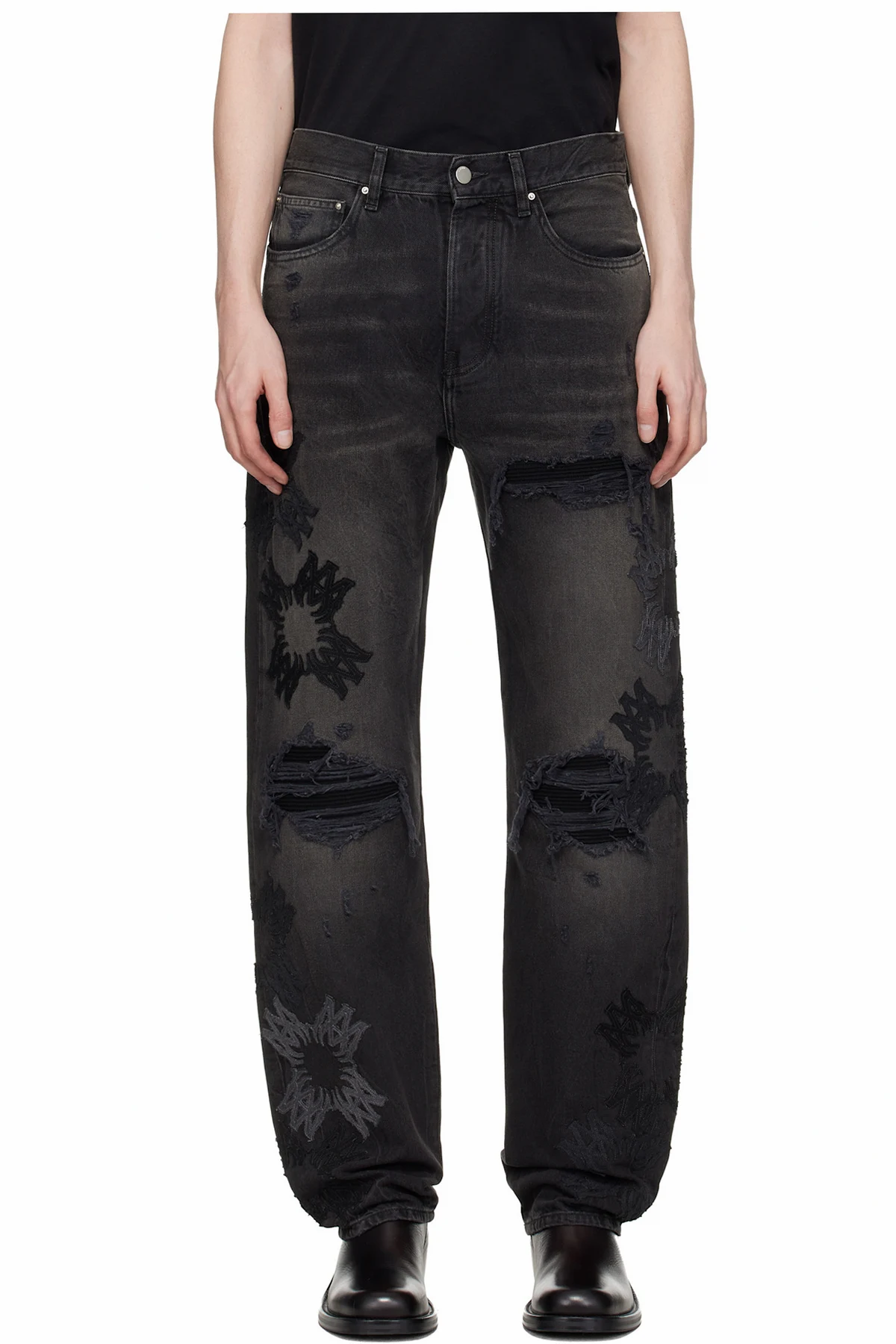 Black MA Quad MX1 Straight Jeans