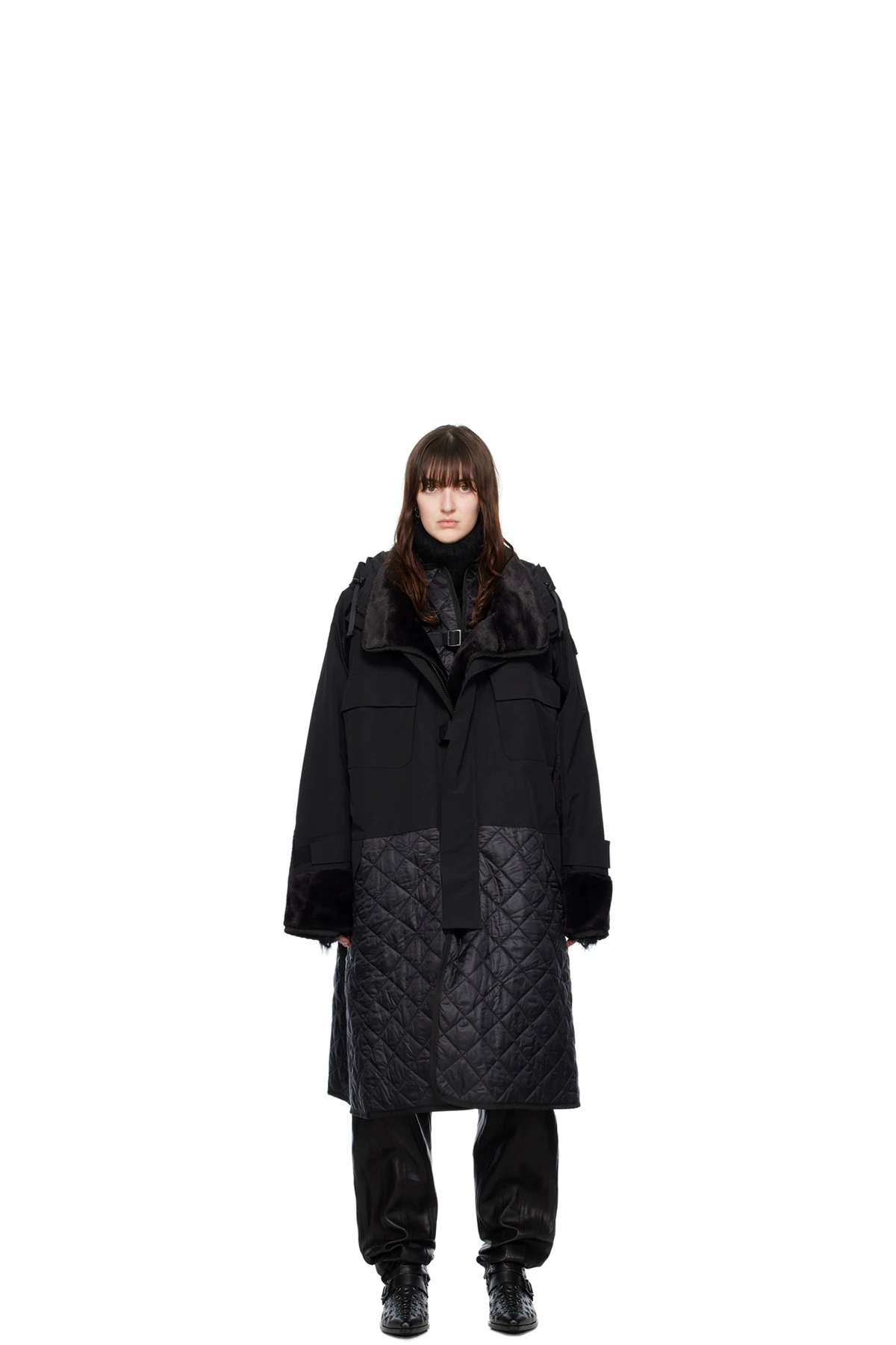 Black Quilted Coat