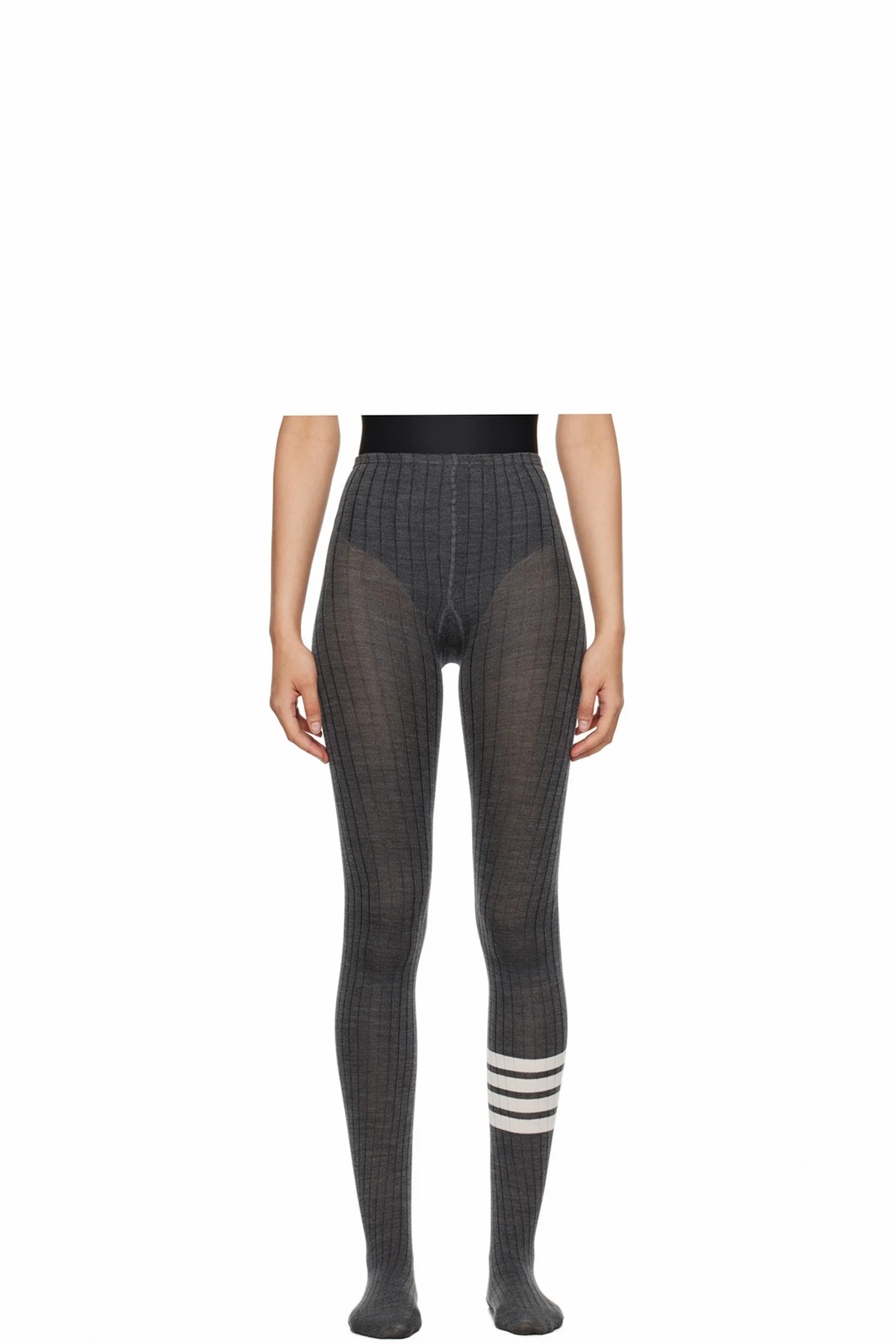 Gray 4-Bar Tights