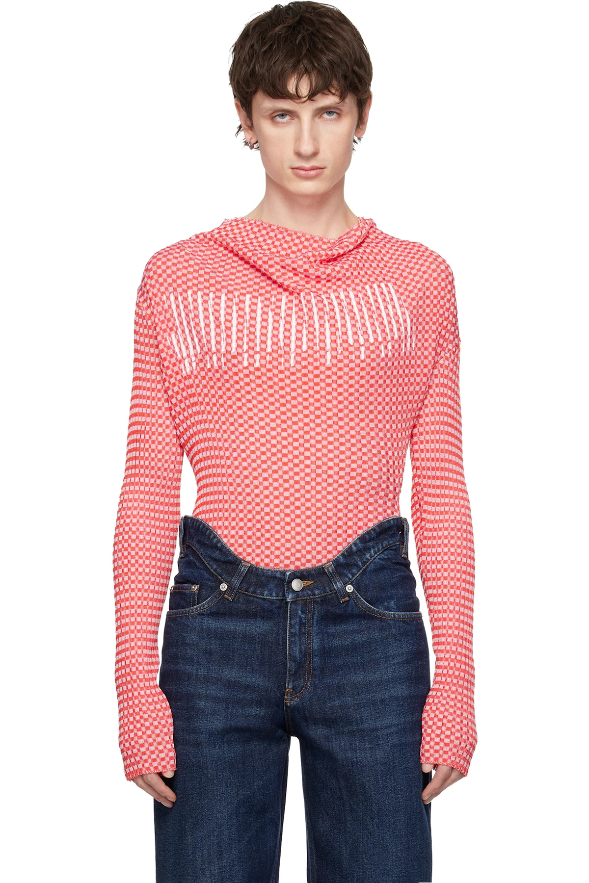 Red 'The Gingham' Turtleneck