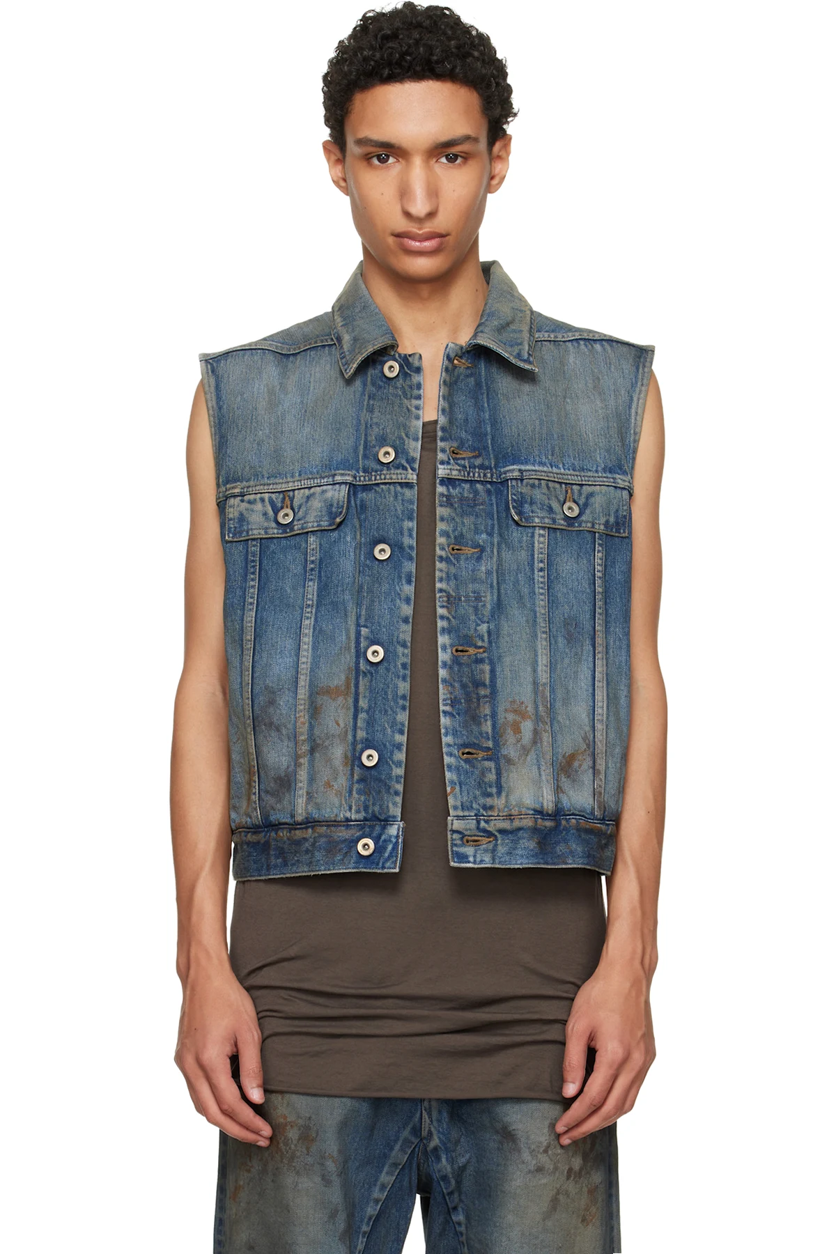 Blue Temple SL Denim Trucker Vest