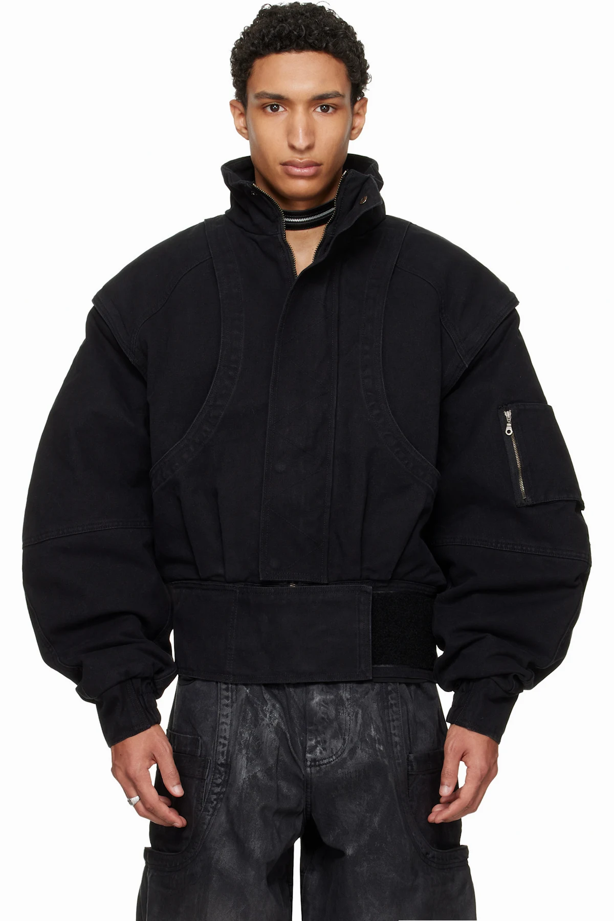 Black Anatnom Bomber Jacket