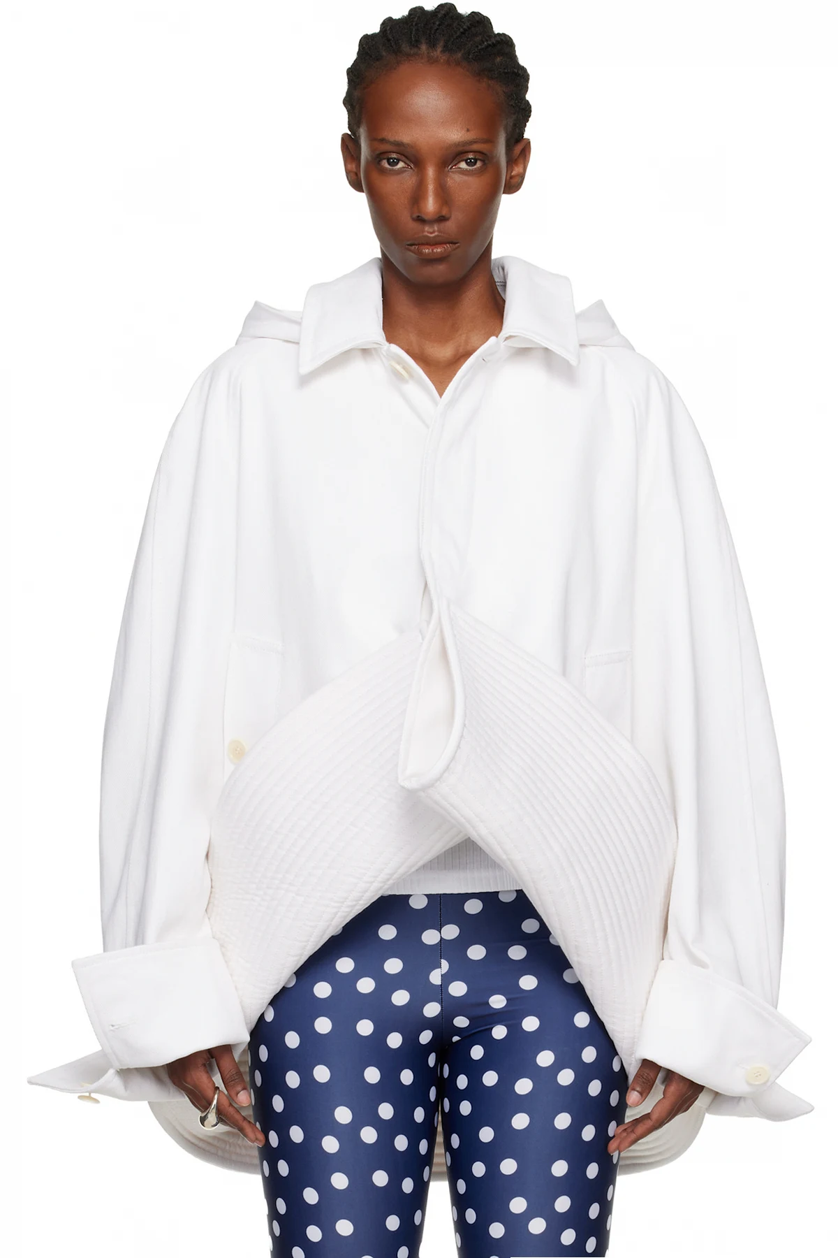 White 'The Sailor Short' Trench Coat