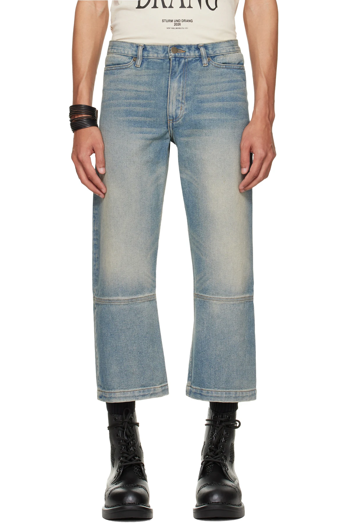 Blue Etteragic Denim Washed Jeans