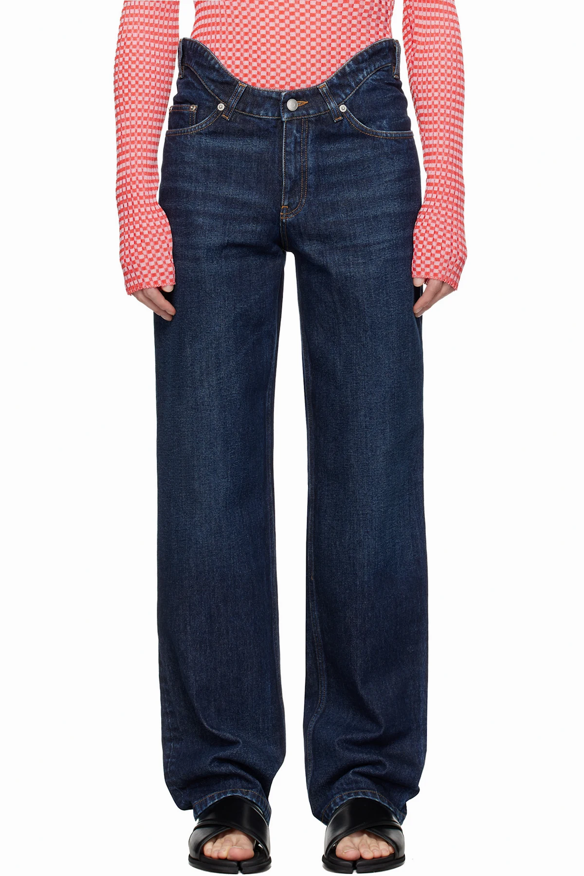 Blue 'The Curved Denim' Jeans