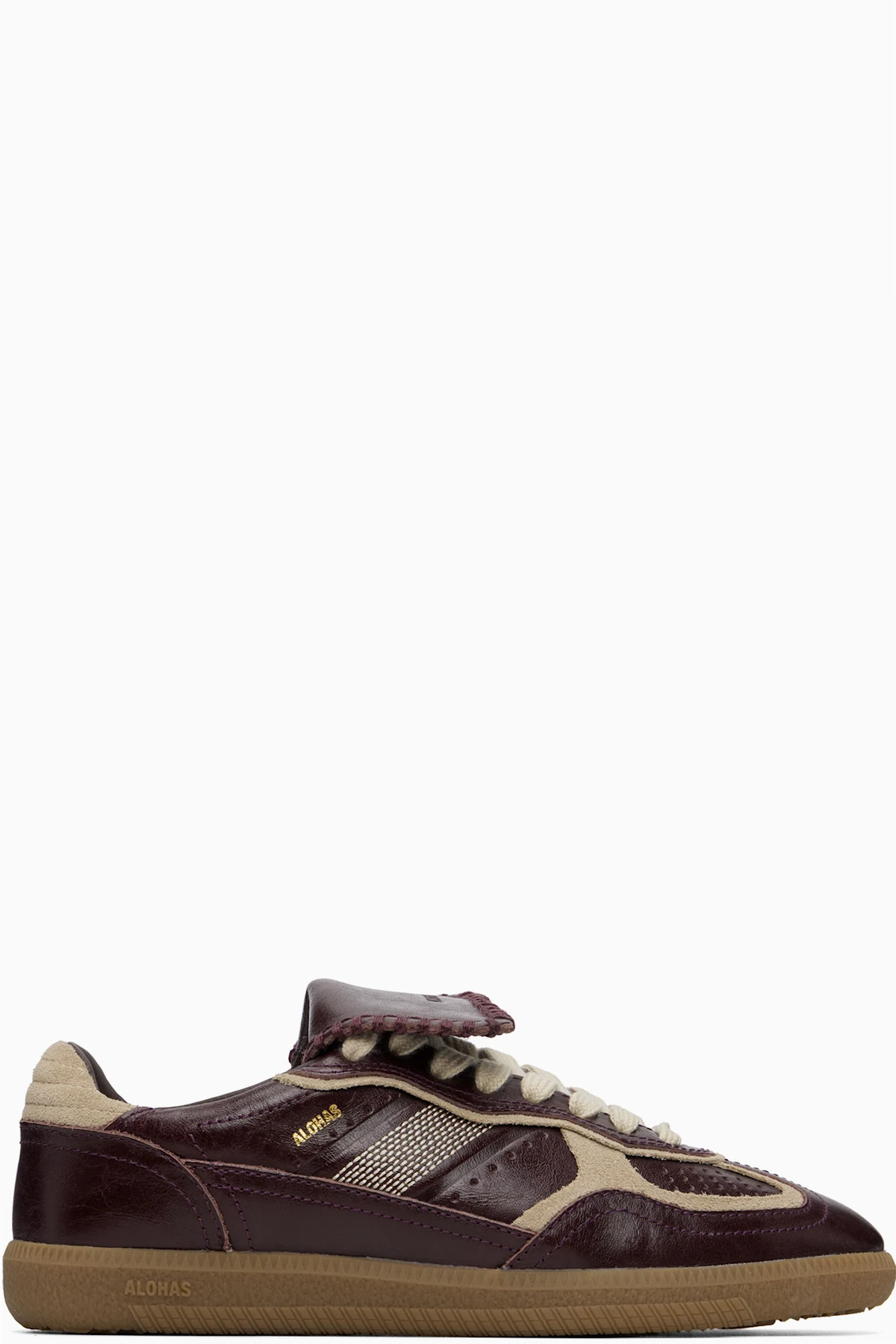 Burgundy Tb.490 Club Leather Sneakers