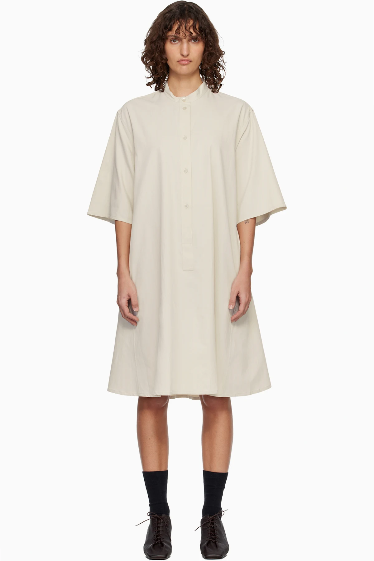 Off-White Twill Minidress