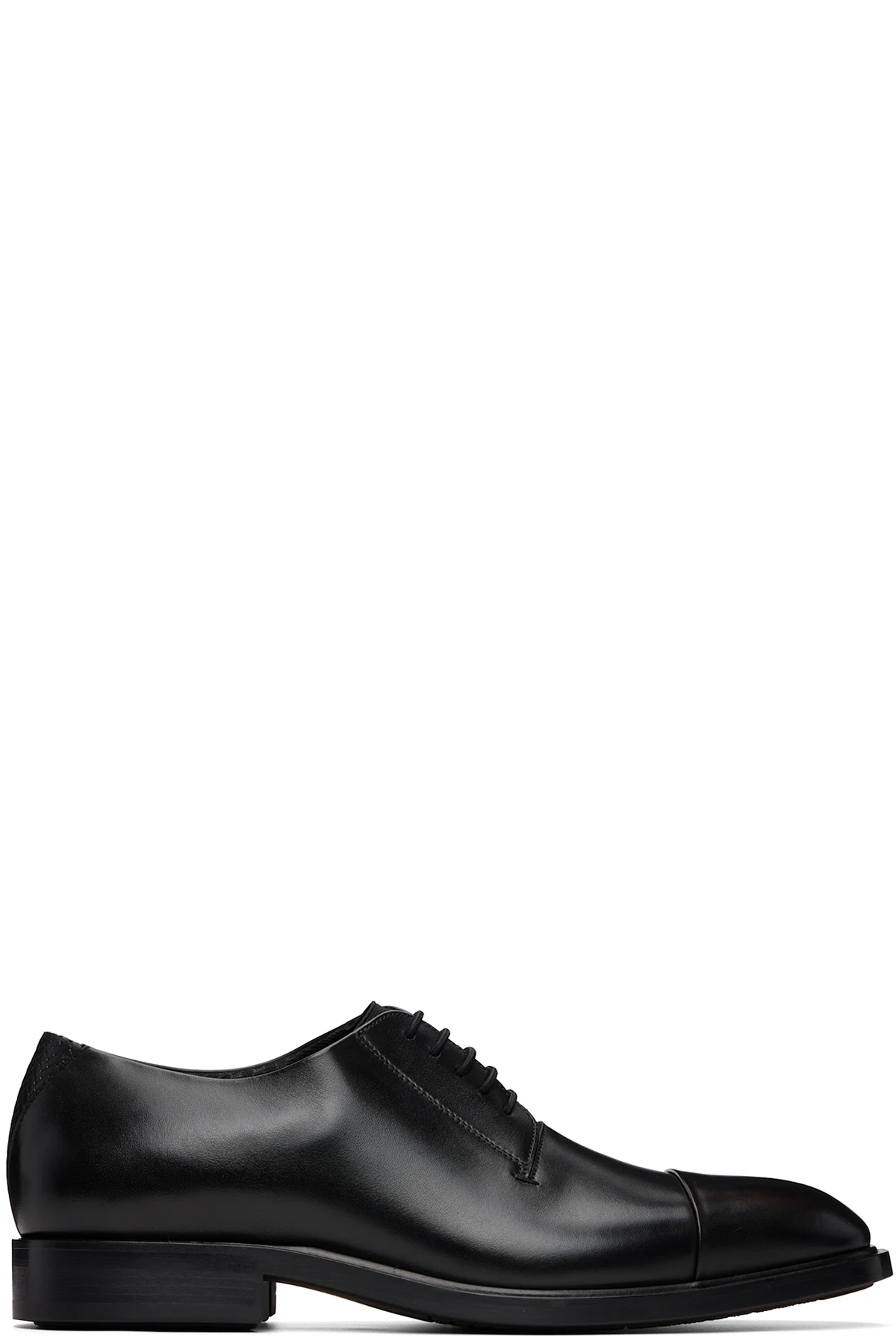 Black Cap-Toe Leather Derbys
