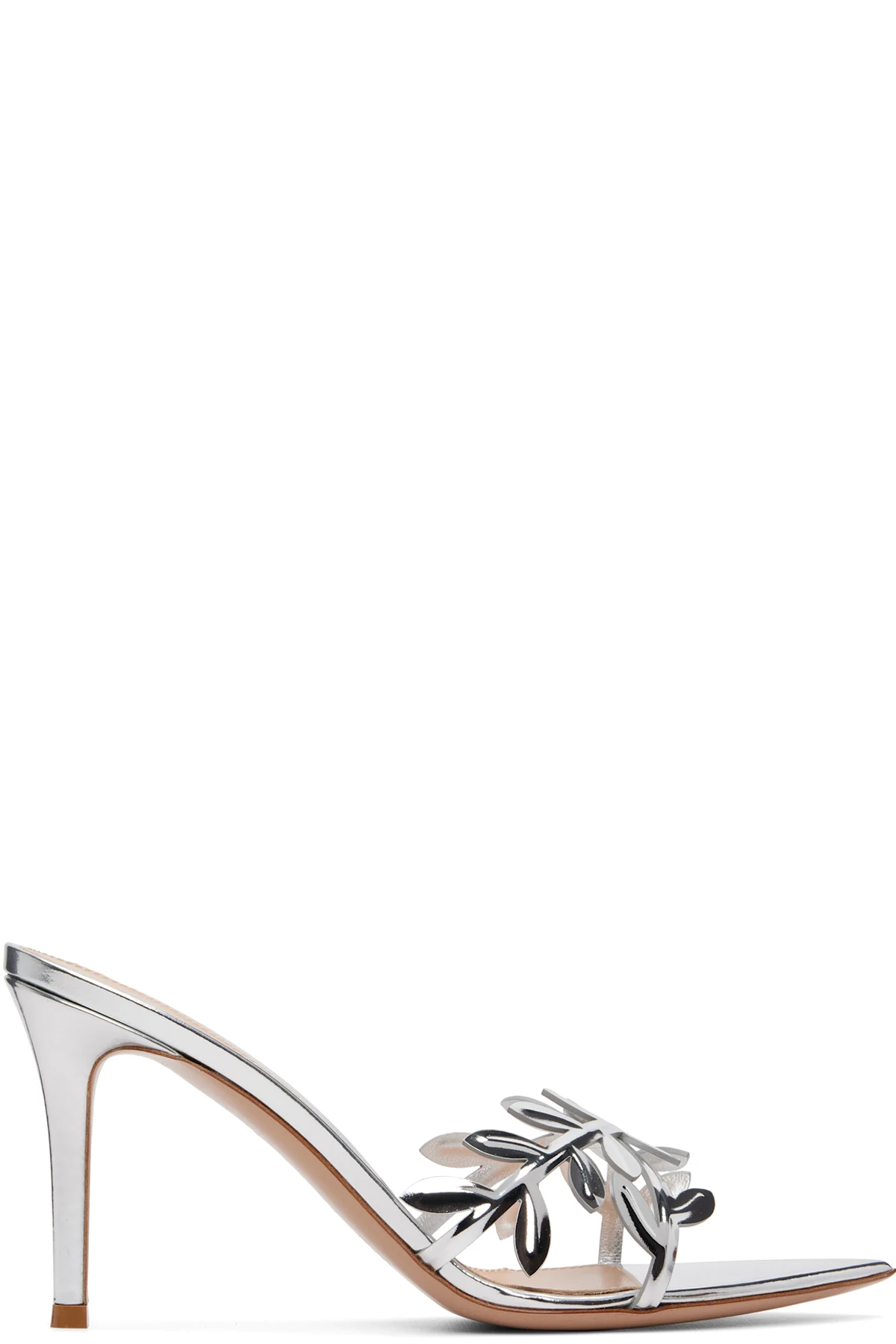 Silver Flavia Heeled Sandals