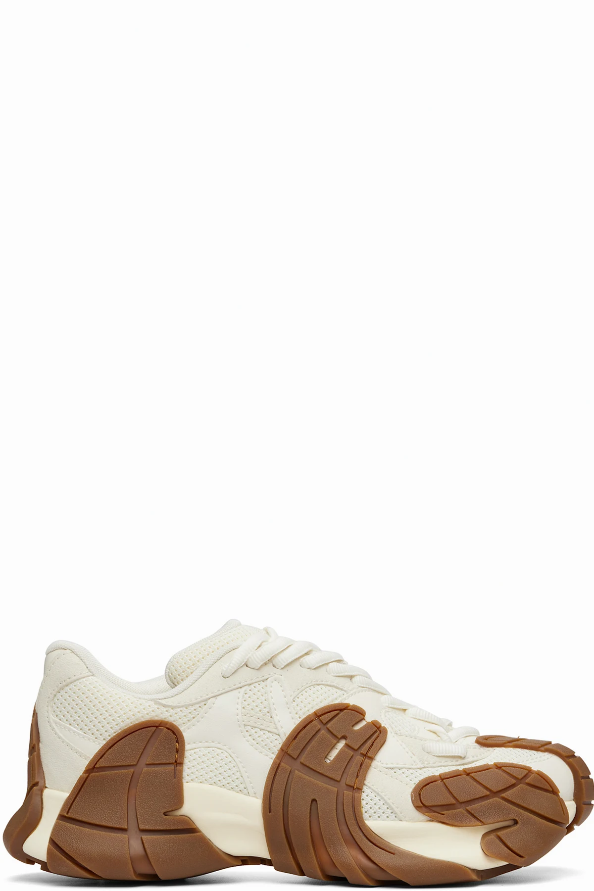 Off-White & Brown Tormenta Sneakers