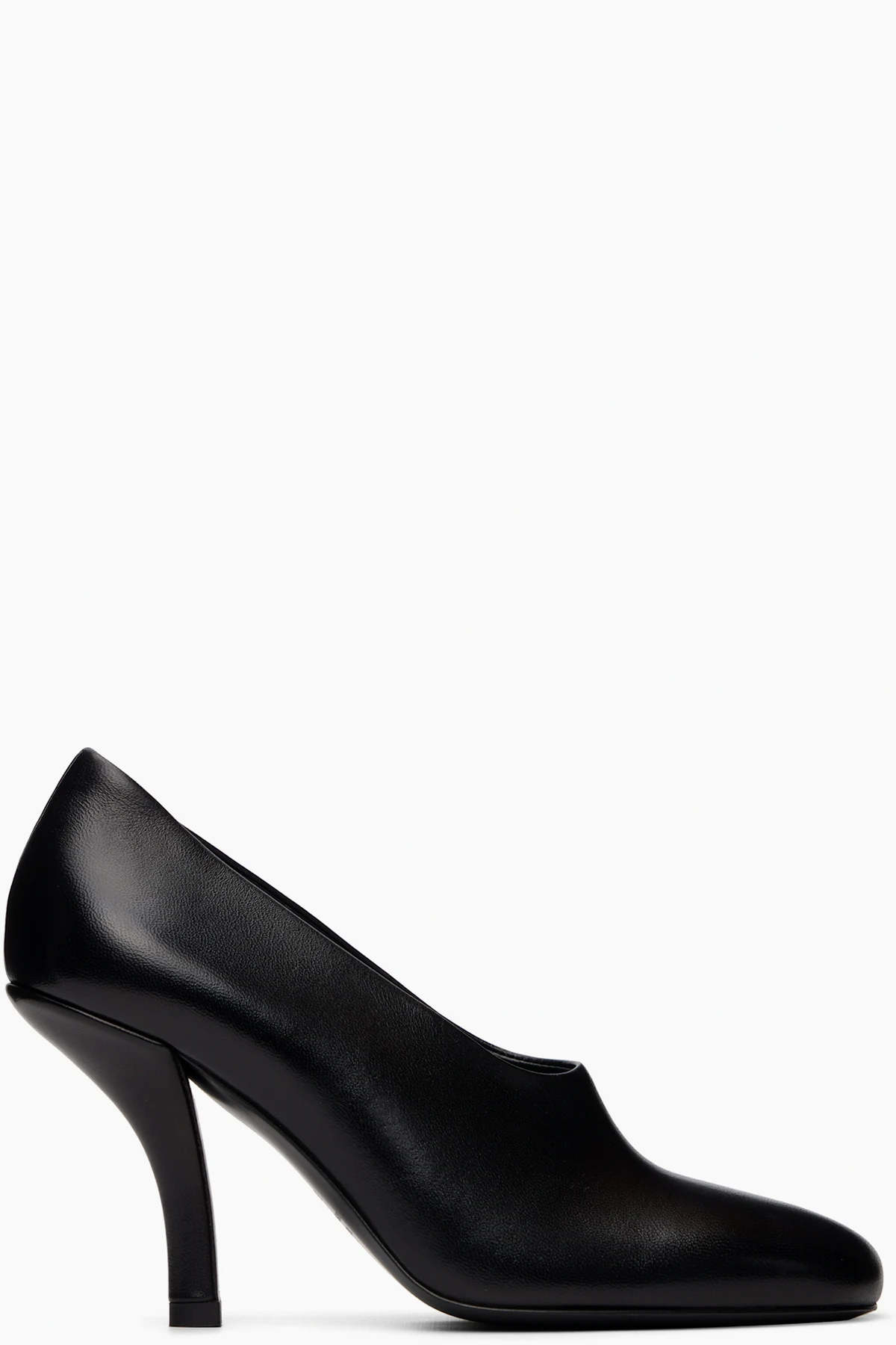 Black Contour Nappa Heels