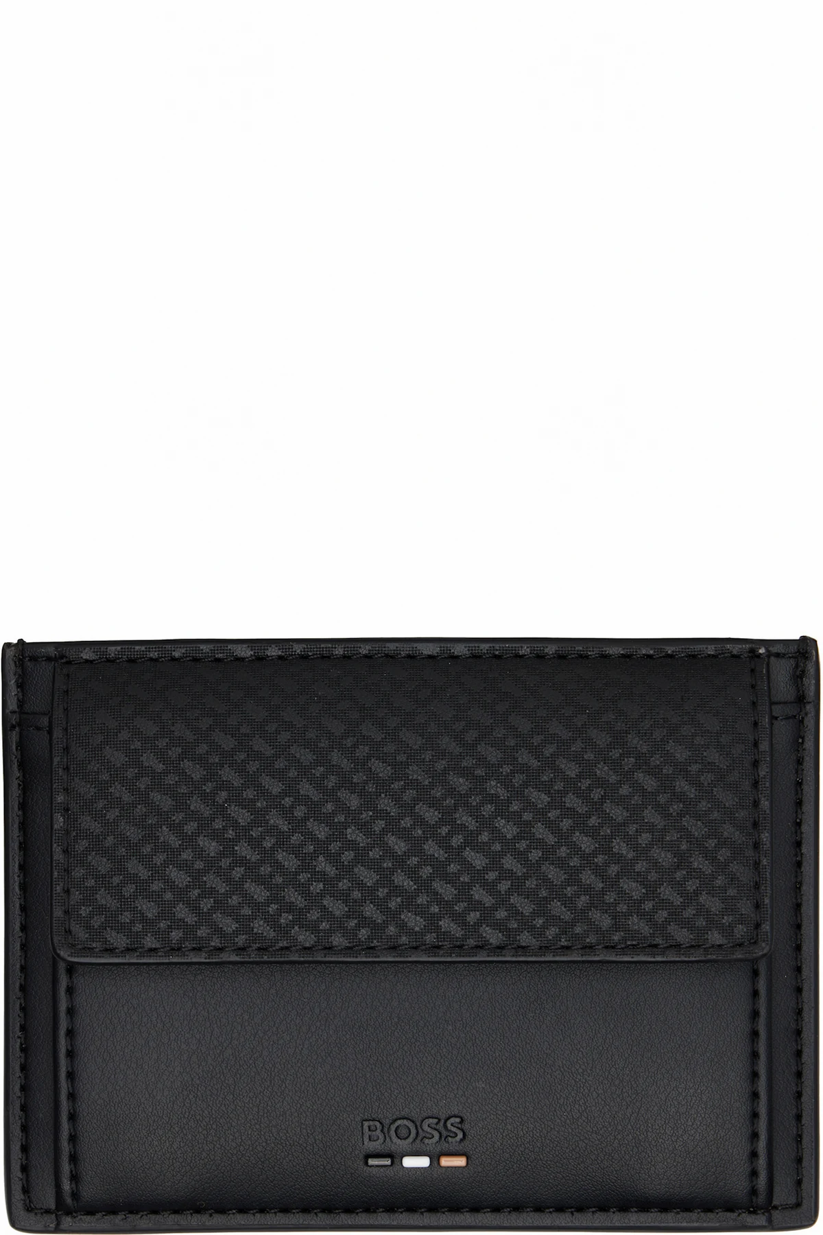 Black Embossed Logo Coin & Card Holder