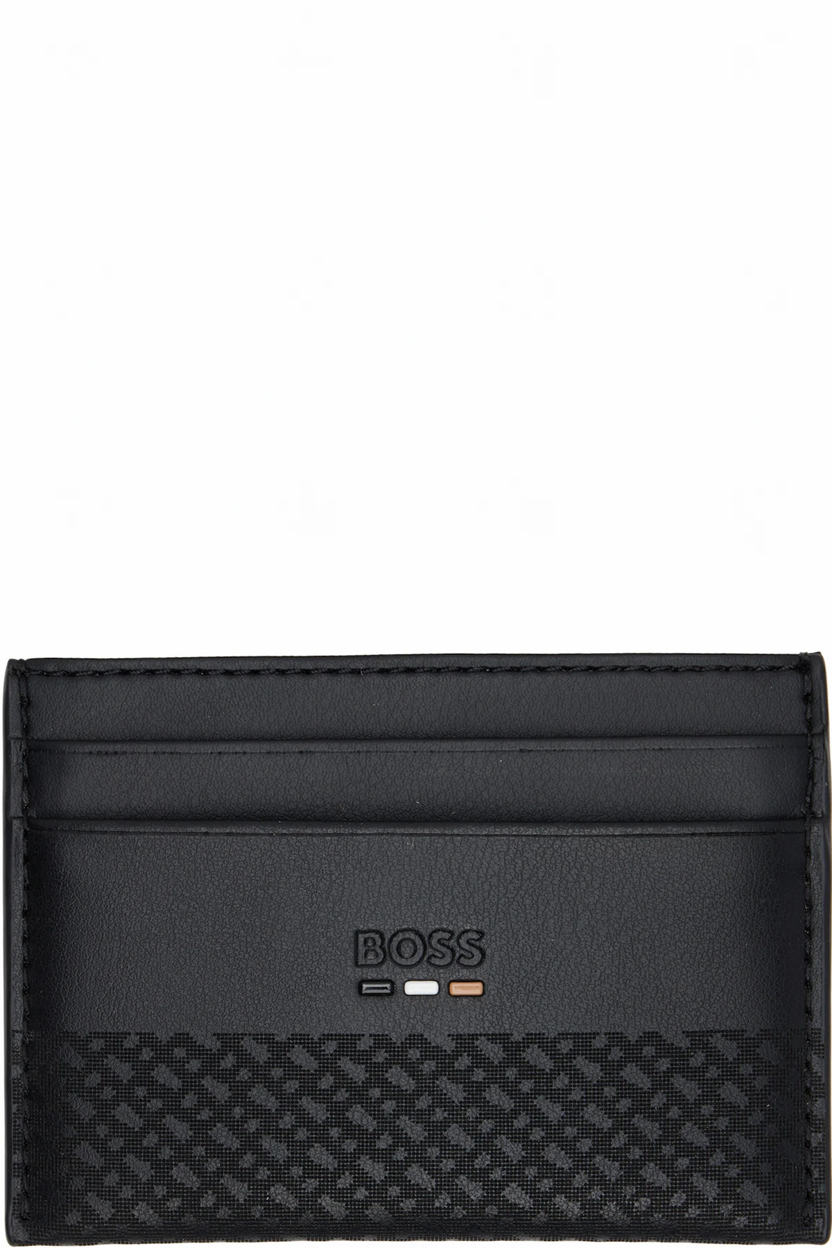 Black Embossed Logo Card Holder