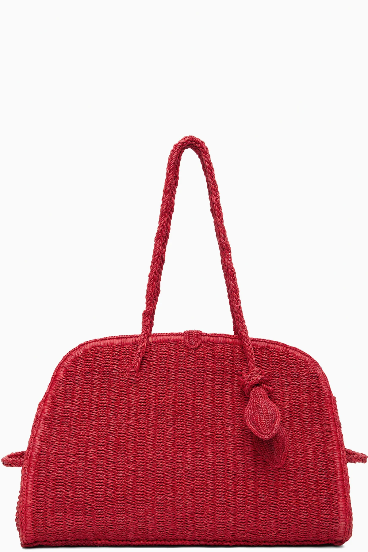 Red 'The raffia Turismo' Bag