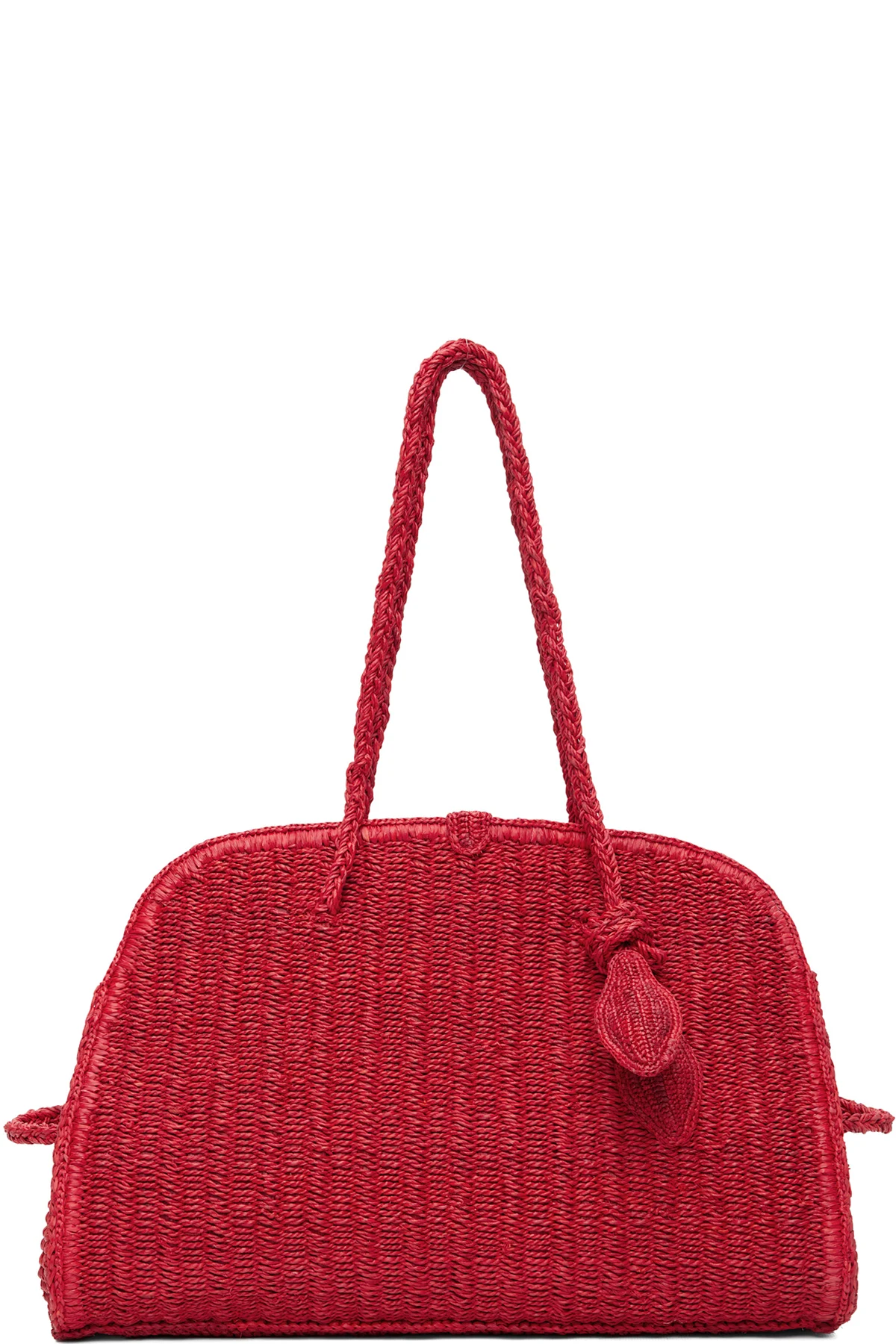 Red 'The raffia Turismo' Tote