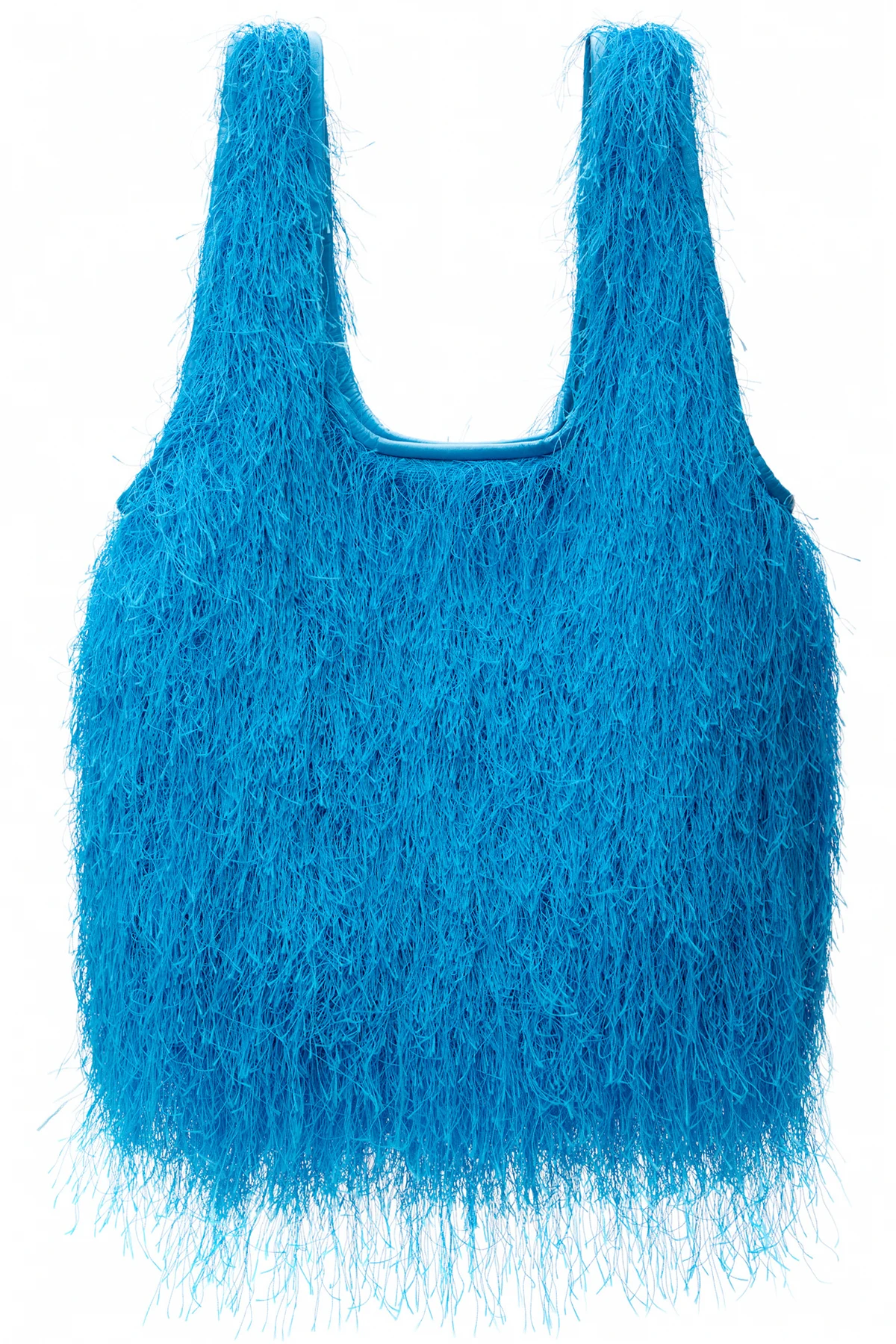 Blue Fringed Tote