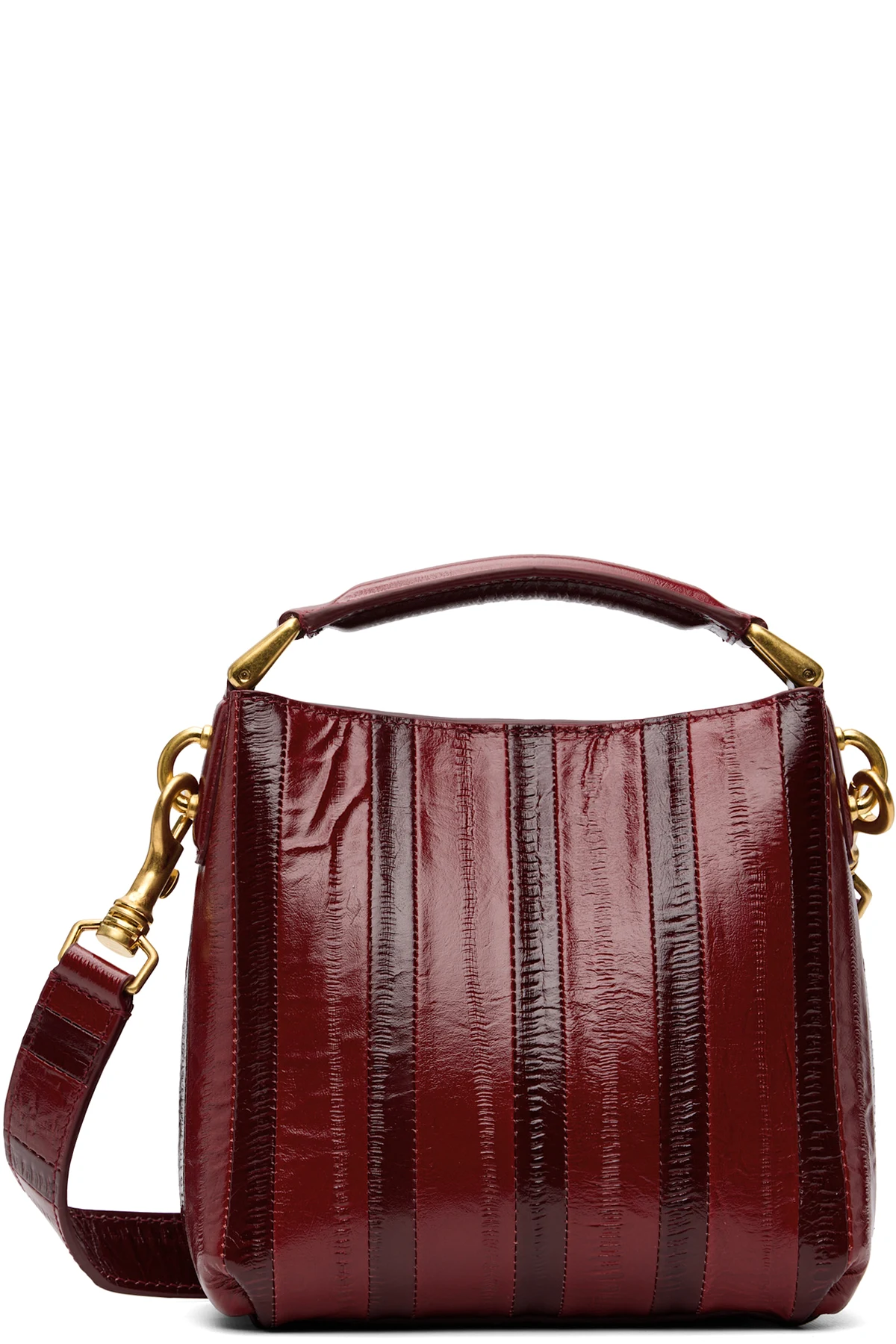 Red Small Leather Crossbody Bag