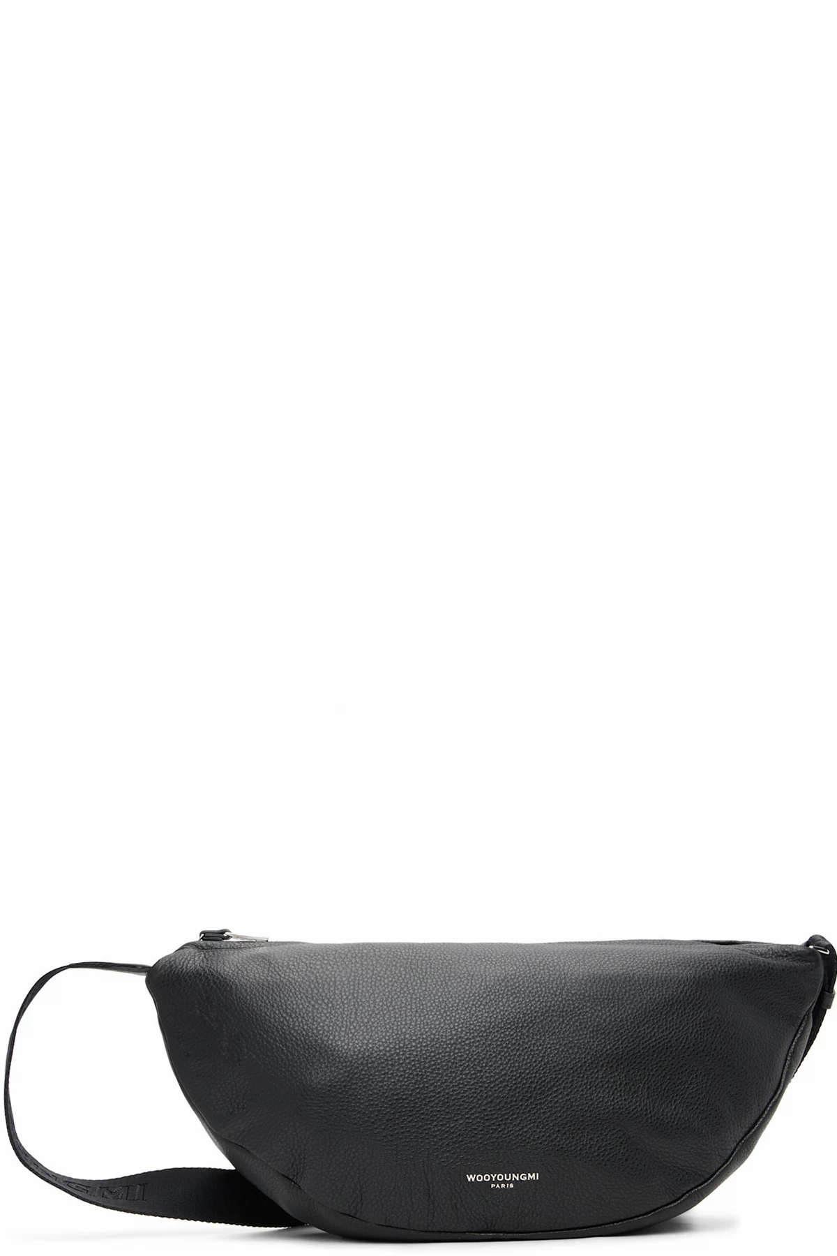 Black Leather Moon Bag
