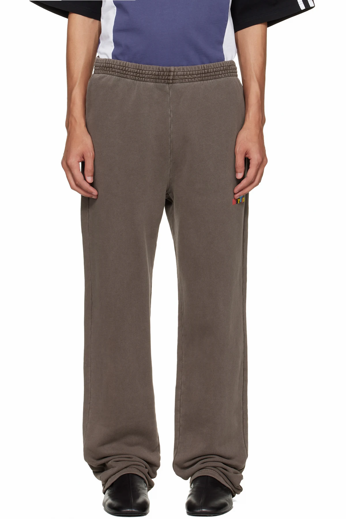 Brown Straight Leg Sweatpants