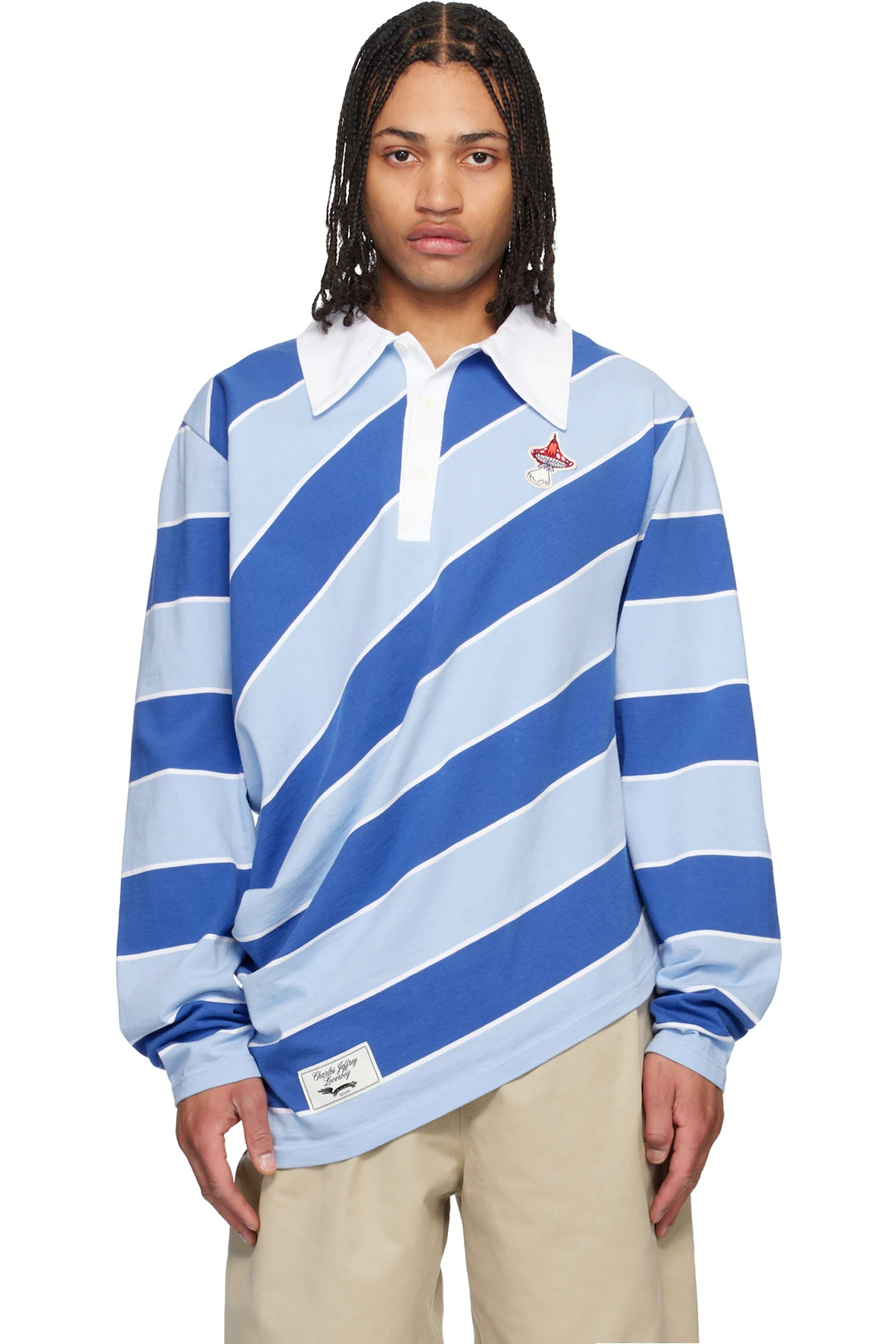 Blue Topsy Turvy Polo
