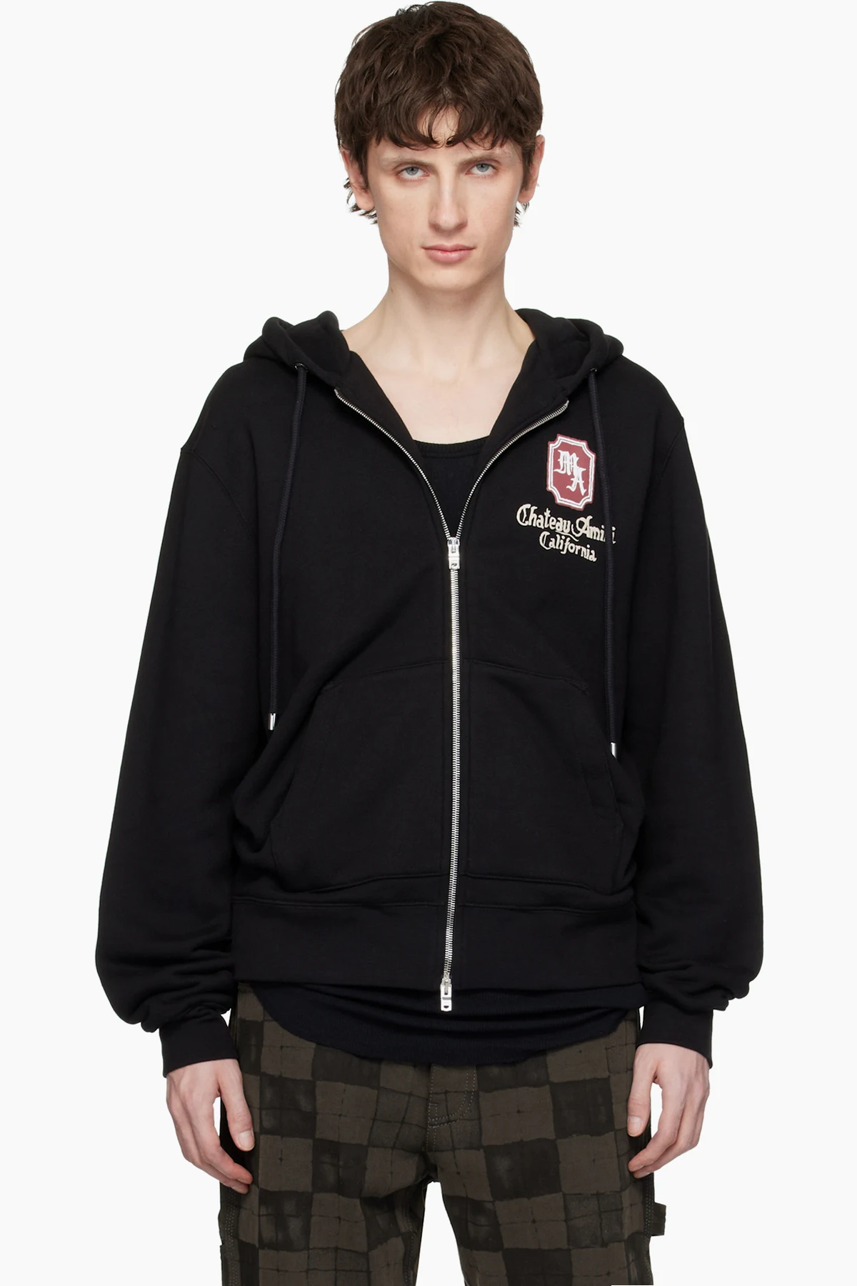 Black 'MA Chateau' Zip Hoodie