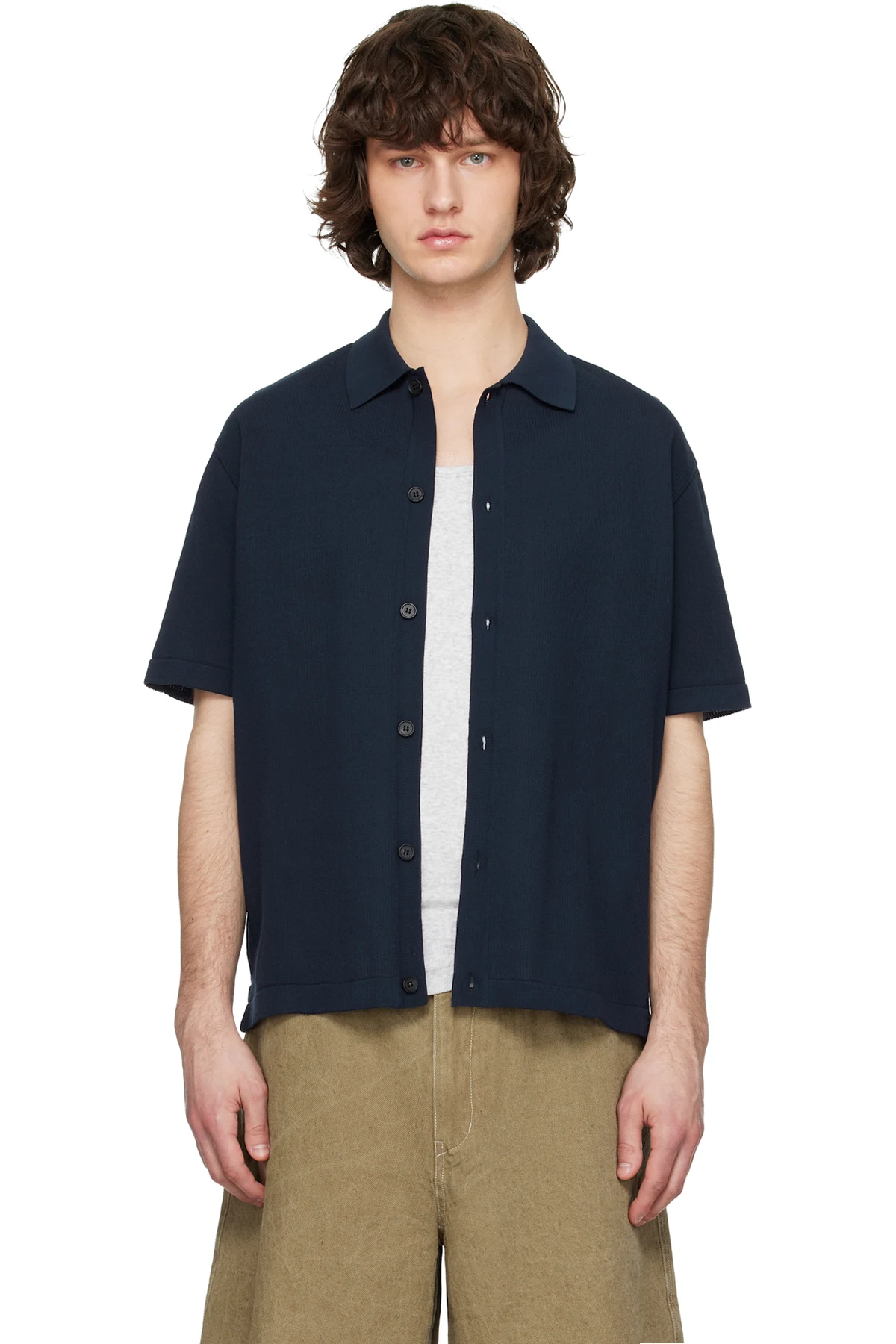 Navy Cotton Polo